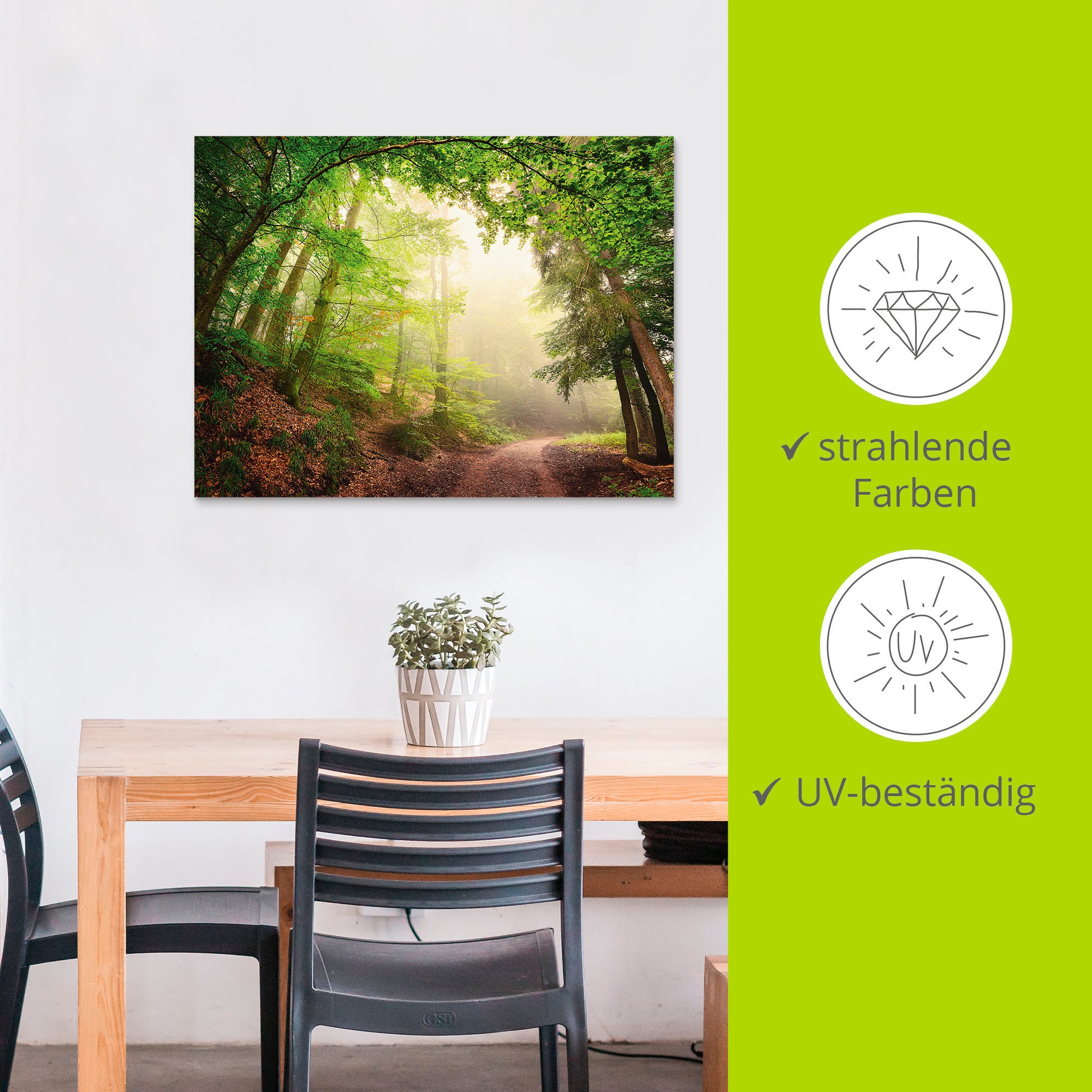 Artland Wandbild »Natürliche Torbögen durch Bäume«, Wald, (1 St.), als Alubild, Outdoorbild, Poster, Wandaufkleber in verschied. Größen