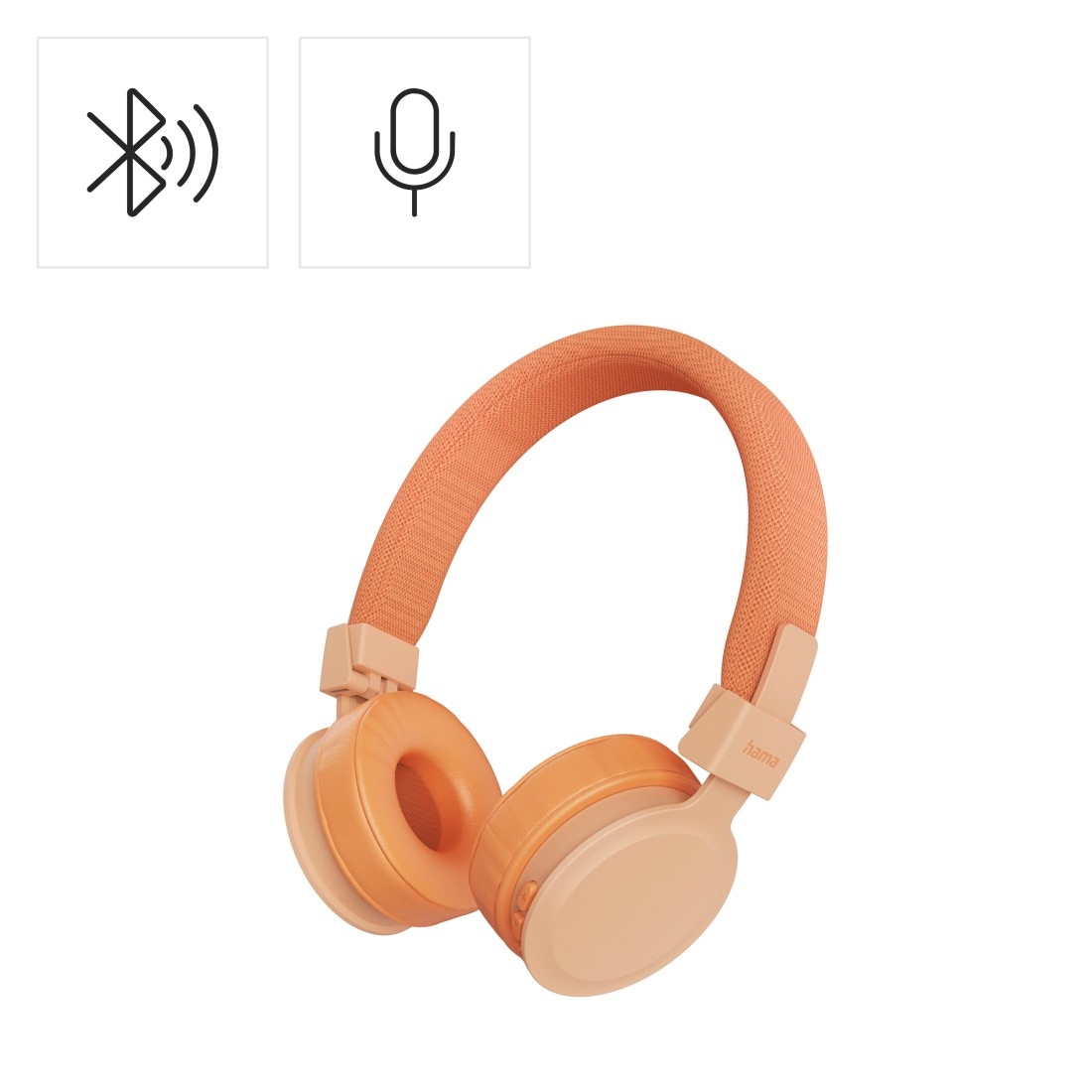 Hama On-Ear-Kopfhörer »Bluetooth Kopfhörer (kabellos, On-Ear, faltbar, mit Mikrofon)« Sprachsteuerung | integrierte Steuerung für Anrufe und Musik