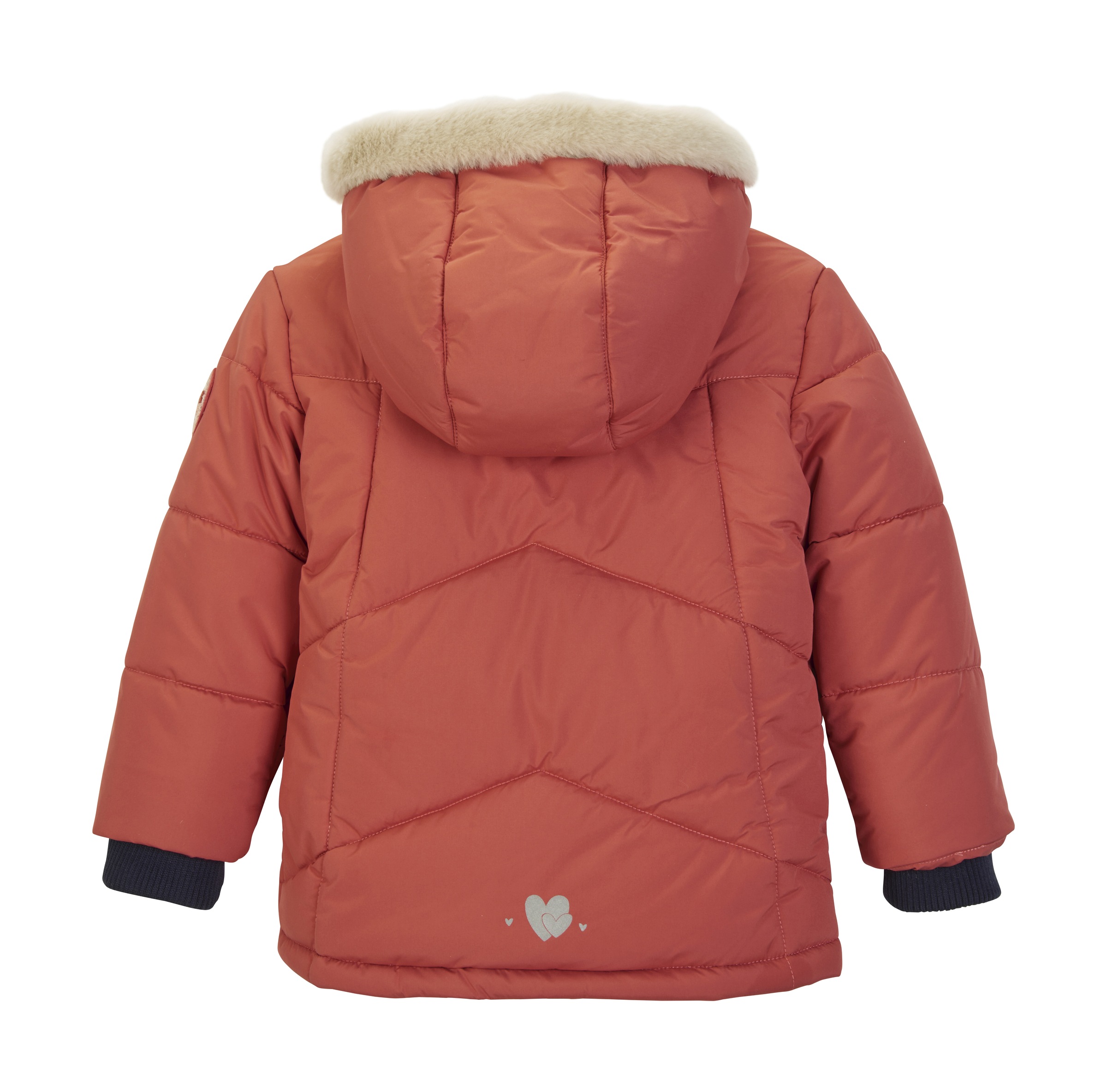 first instinct by killtec Steppjacke »FIOW 13 MNS QLTD JCKT«, Gefütterte, wasserabweisende Kinderjacke mit Teddyfell und Herznieten