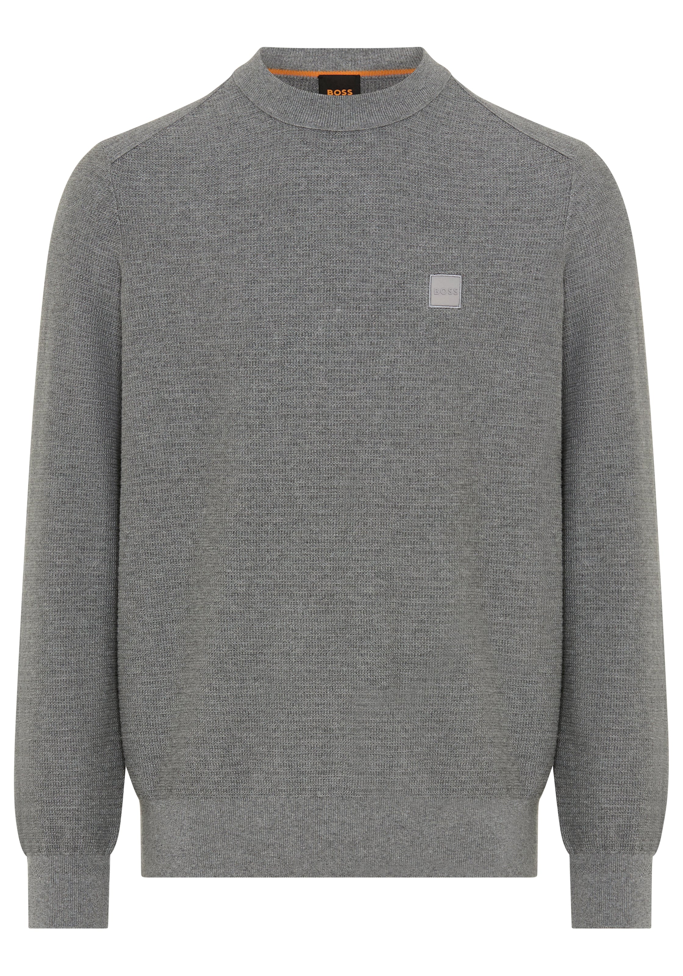 BOSS ORANGE Strickpullover »Anion« Rundhalsausschnitt, Regular Fit, BOSS-Label