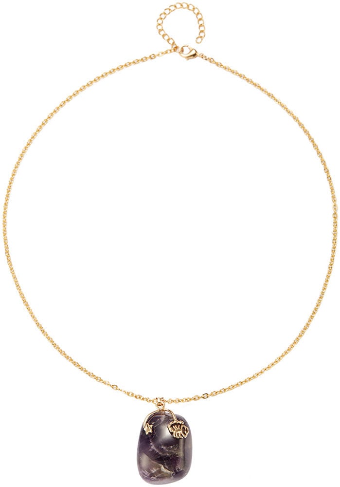 Firetti Kette mit Anhänger »Schmuck Geschenk Halsschmuck Anker/Halskette Sternzeichen Geburtsstein«, Made in Germany - mit Edelstein