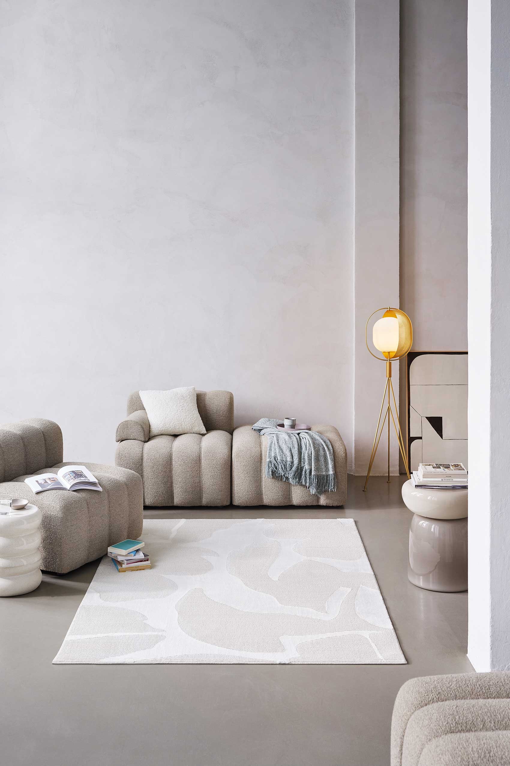 Esprit Teppich »Sara« quadratisch 12 mm Höhe Kurzflorteppich, gewebt, floral, modern, Wohnzimmer, trendig