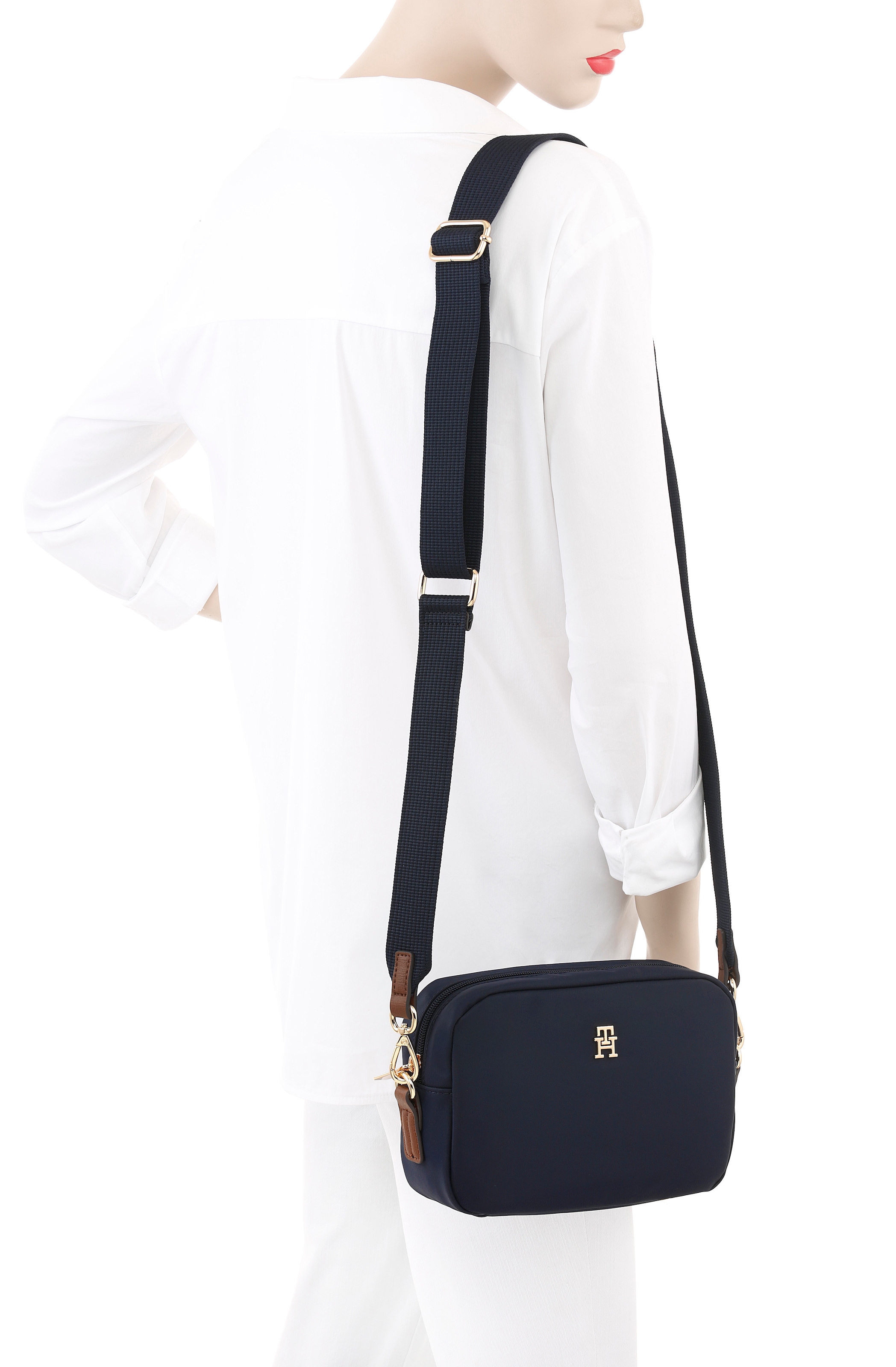 Tommy Hilfiger Mini Bag »POPETTE CAMERA BAG«, Damen Umhängetasche, Schultertasche mit TH-Schmuckelement