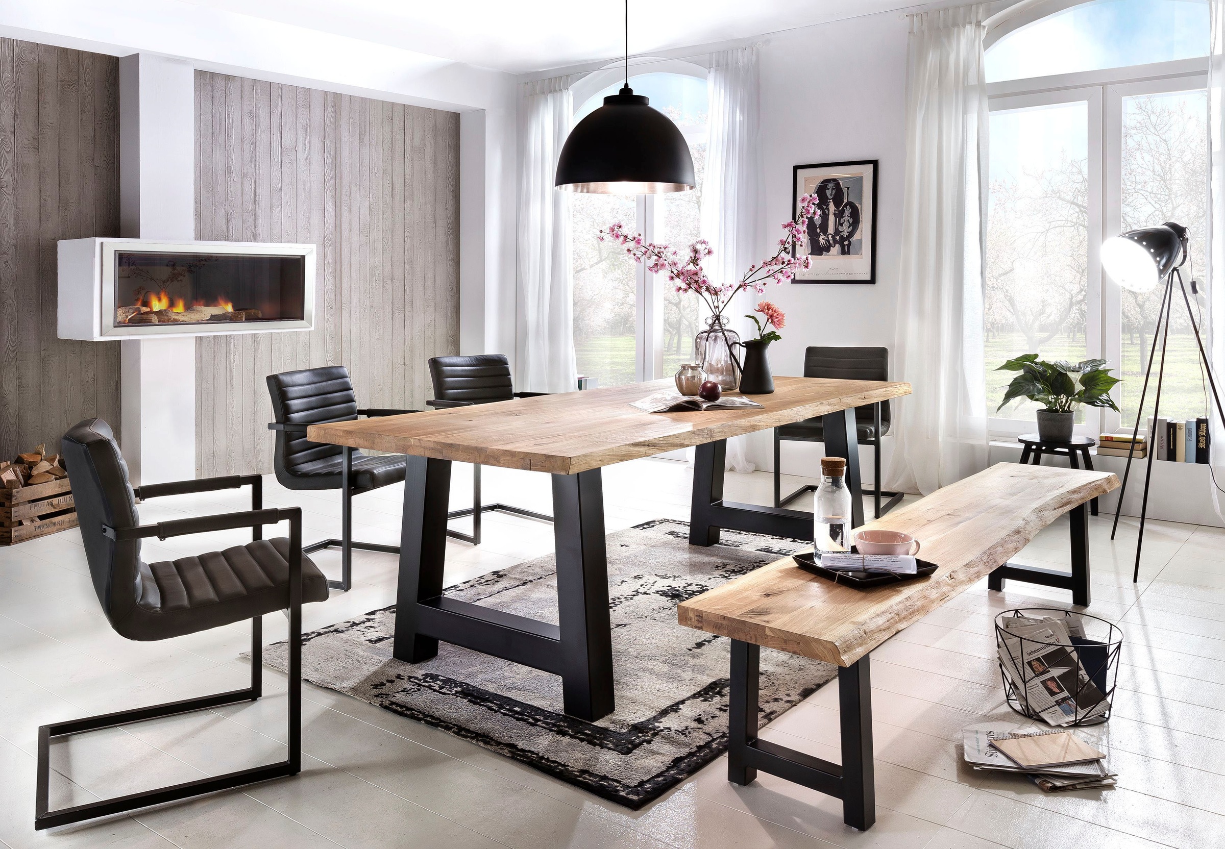Home affaire Esstisch »Tristan«, mit Baumkante