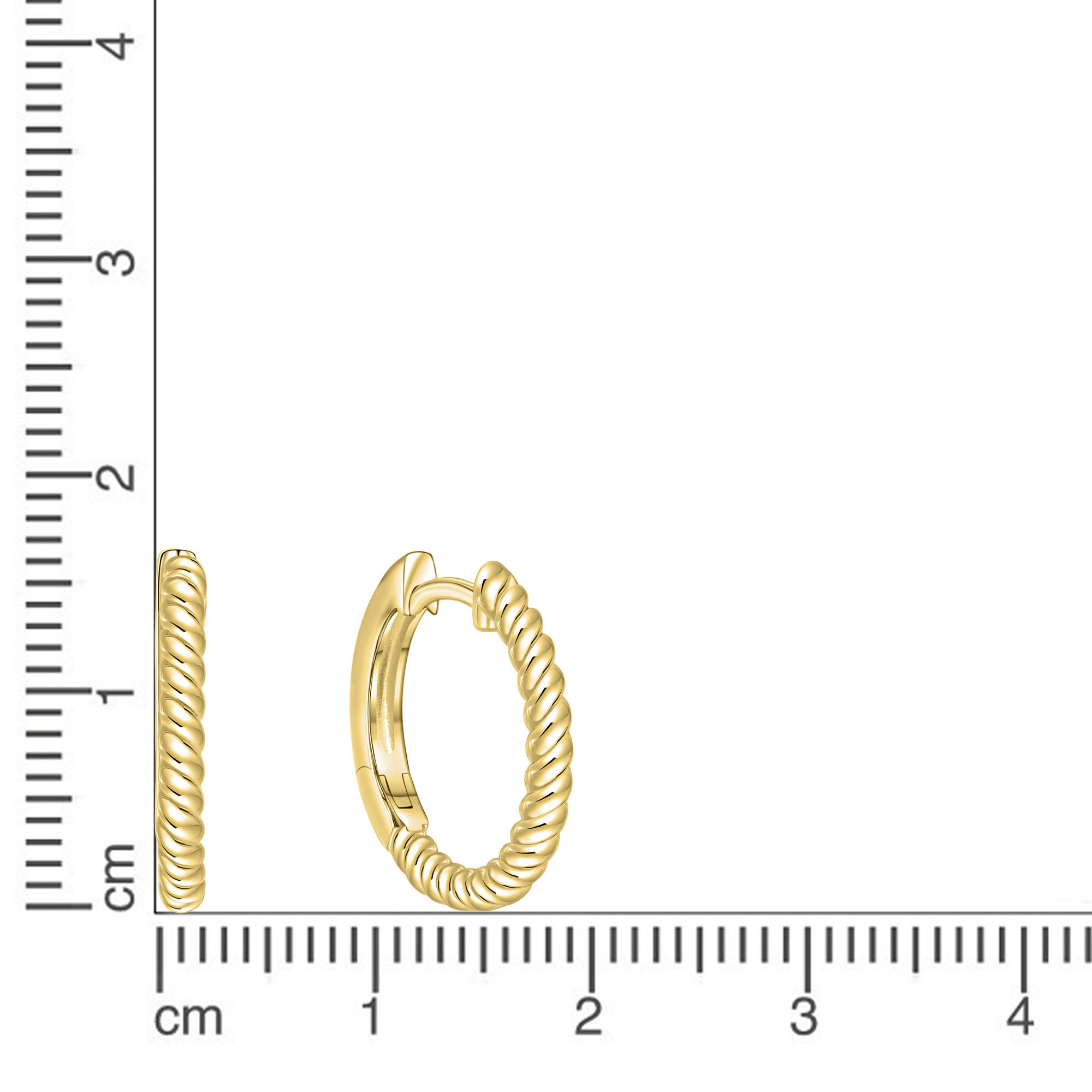 Firetti Paar Creolen »Schmuck Geschenk Gold 375 Ohrschmuck Ohrringe gedreht«