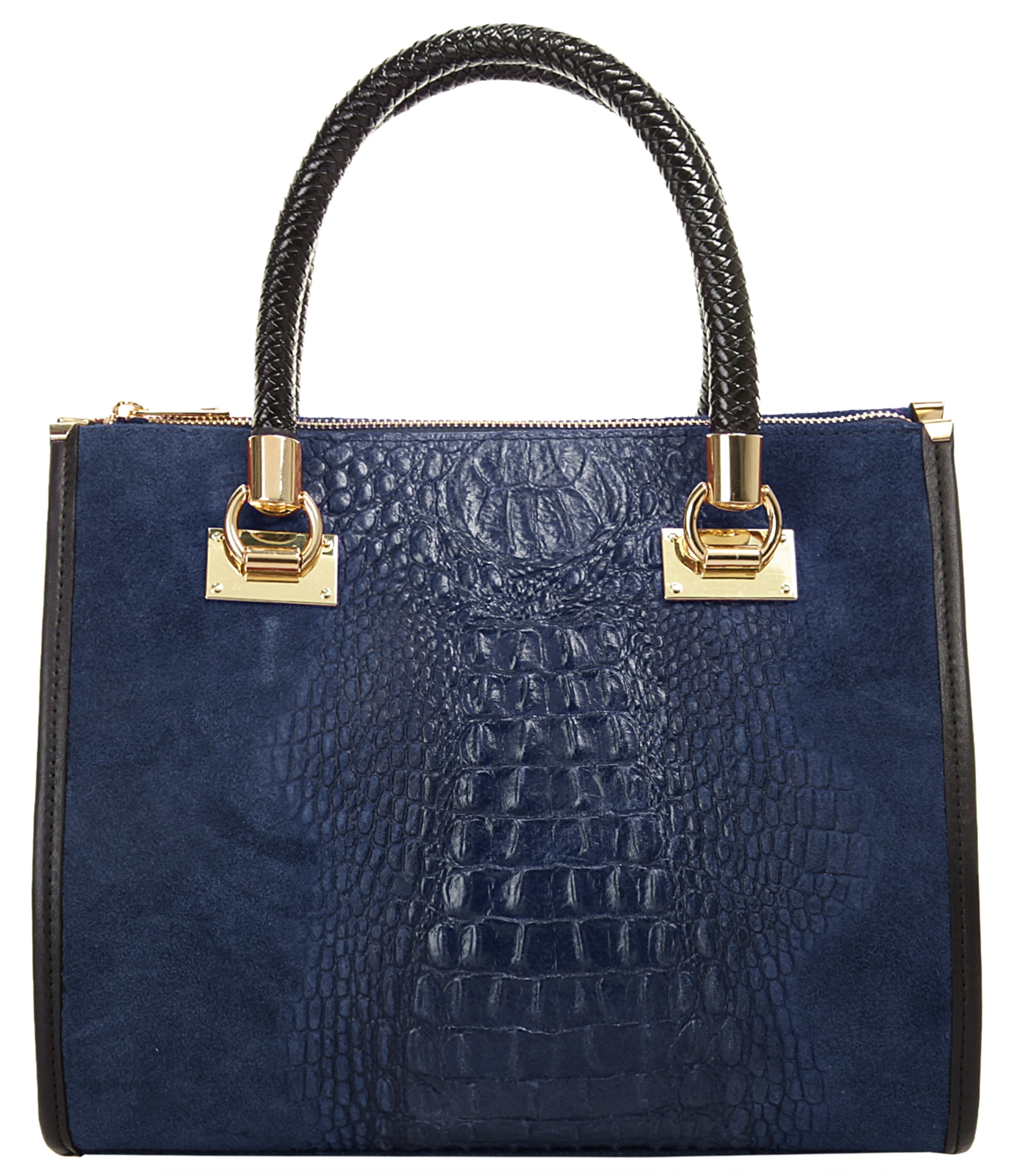 Cluty Henkeltasche, echt Leder, Made in Italy