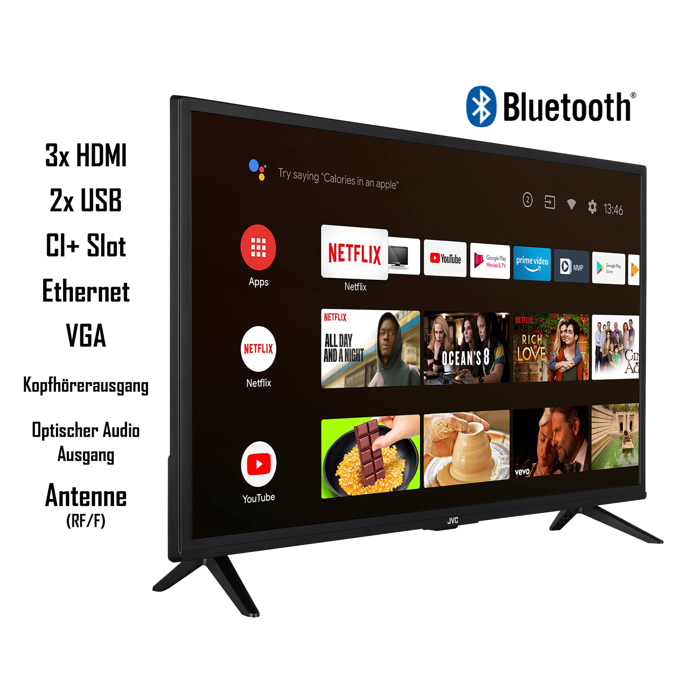 JVC LED-Fernseher, 80 cm/32 Zoll, Full HD, Smart-TV-Android TV
