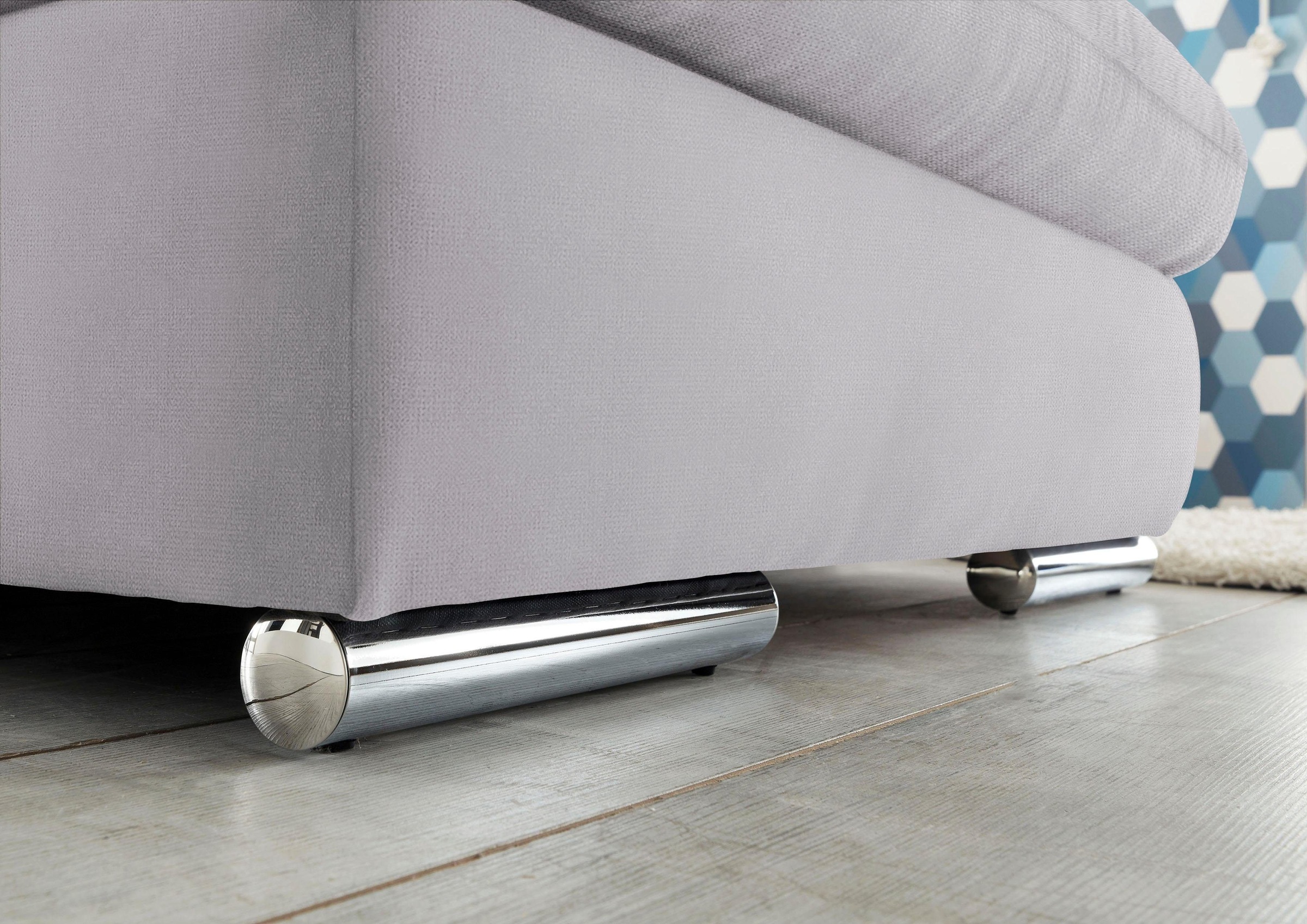 set one by Musterring Ecksofa »SO4100 V«, mit verstellbaren Kopfteilen, wahlweise mit Funktionen, Cord-Bezug