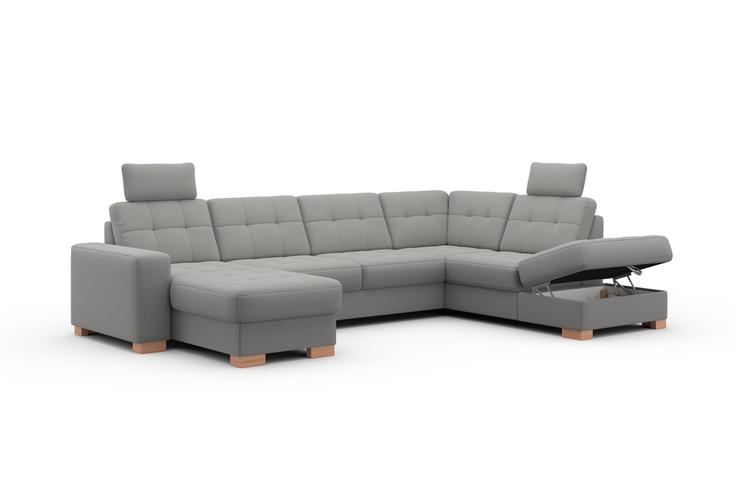 sit&more Wohnlandschaft »Quincy U-Form«, wahlweise mit Bettfunktion und Bettkasten