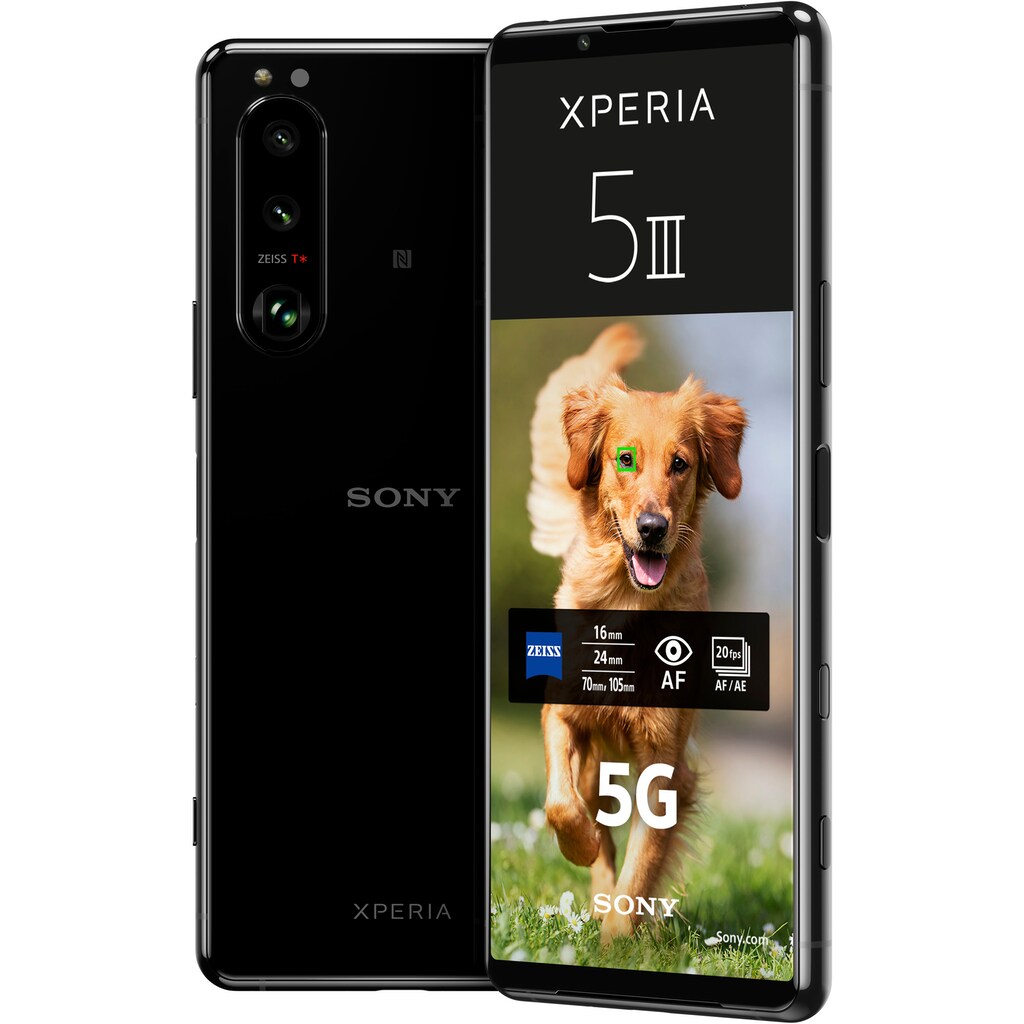 Sony Smartphone »Xperia 5 III 5G, 128GB«, schwarz, 15,5 cm/6,1 Zoll, 128 GB Speicherplatz, 12 MP Kamera