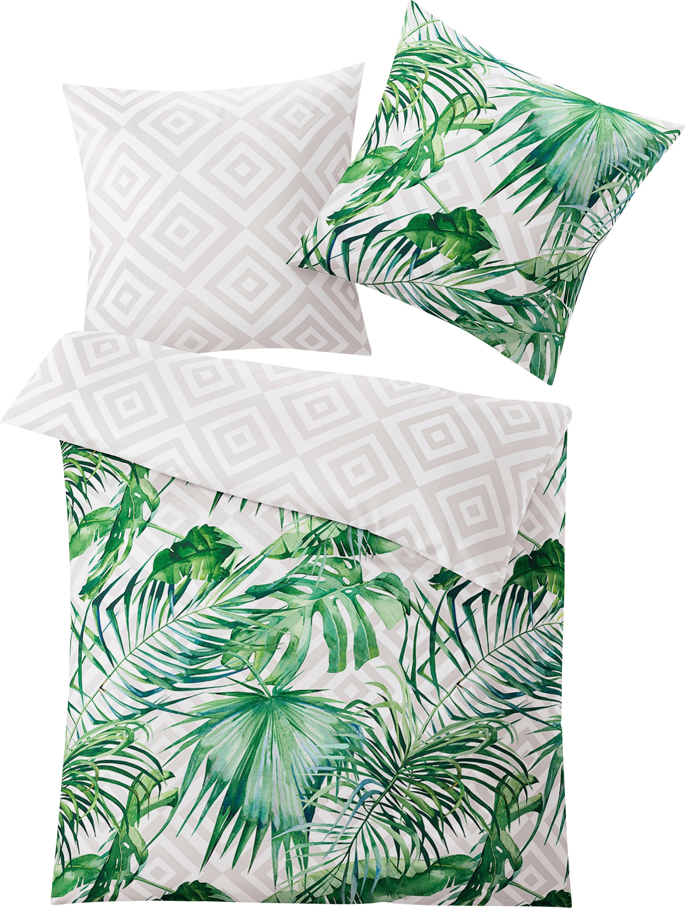 Kleine Wolke Wendebettwäsche »Loria«, mit Muster und Blattmotiven günstig online kaufen