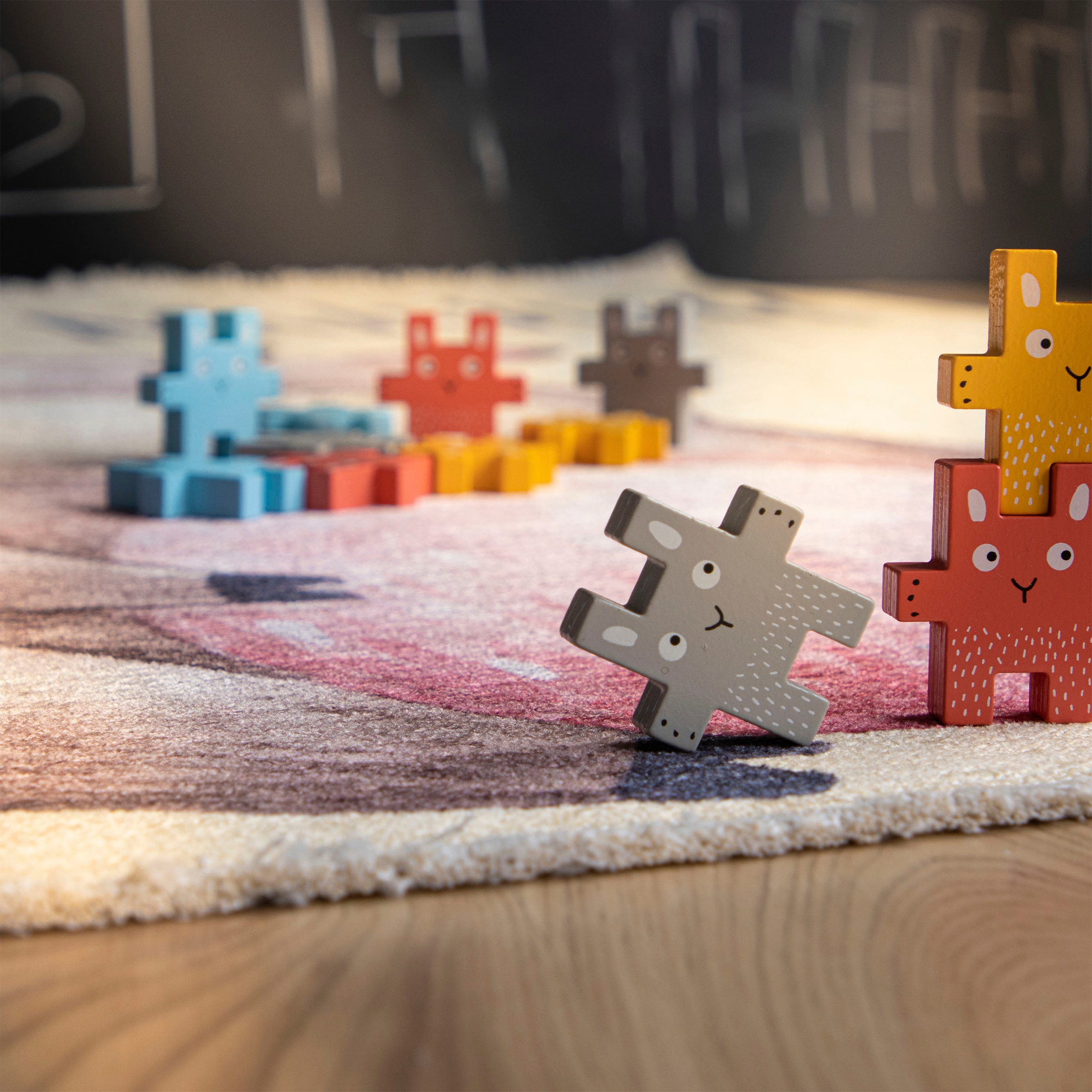 Obsession Kinderteppich »My Greta 608«, rechteckig, 6 mm Höhe, Kurzflor, Motiv Kuh, mit Fransen, Kinderzimmer