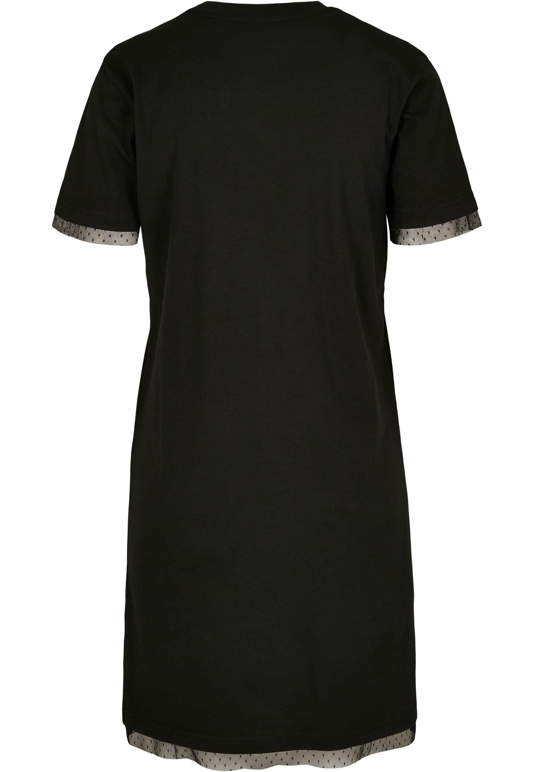 URBAN CLASSICS Shirtkleid »Urban Classics Damen Ladies Boxy Lace Hem Tee Dress« 1 Stk. tlg.