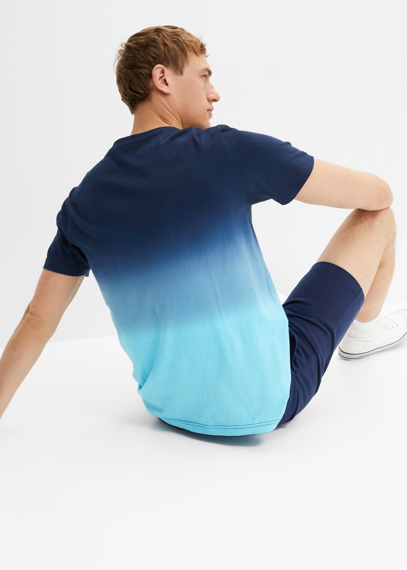 bonprix T-Shirt »T-Shirt und Sweat-Bermuda (2-tlg.Set) aus reiner Baumwolle« Set, 2, 2 Stk. T-Shirt und Sweat-Bermuda (2-tlg.Set) aus reiner Baumwolle