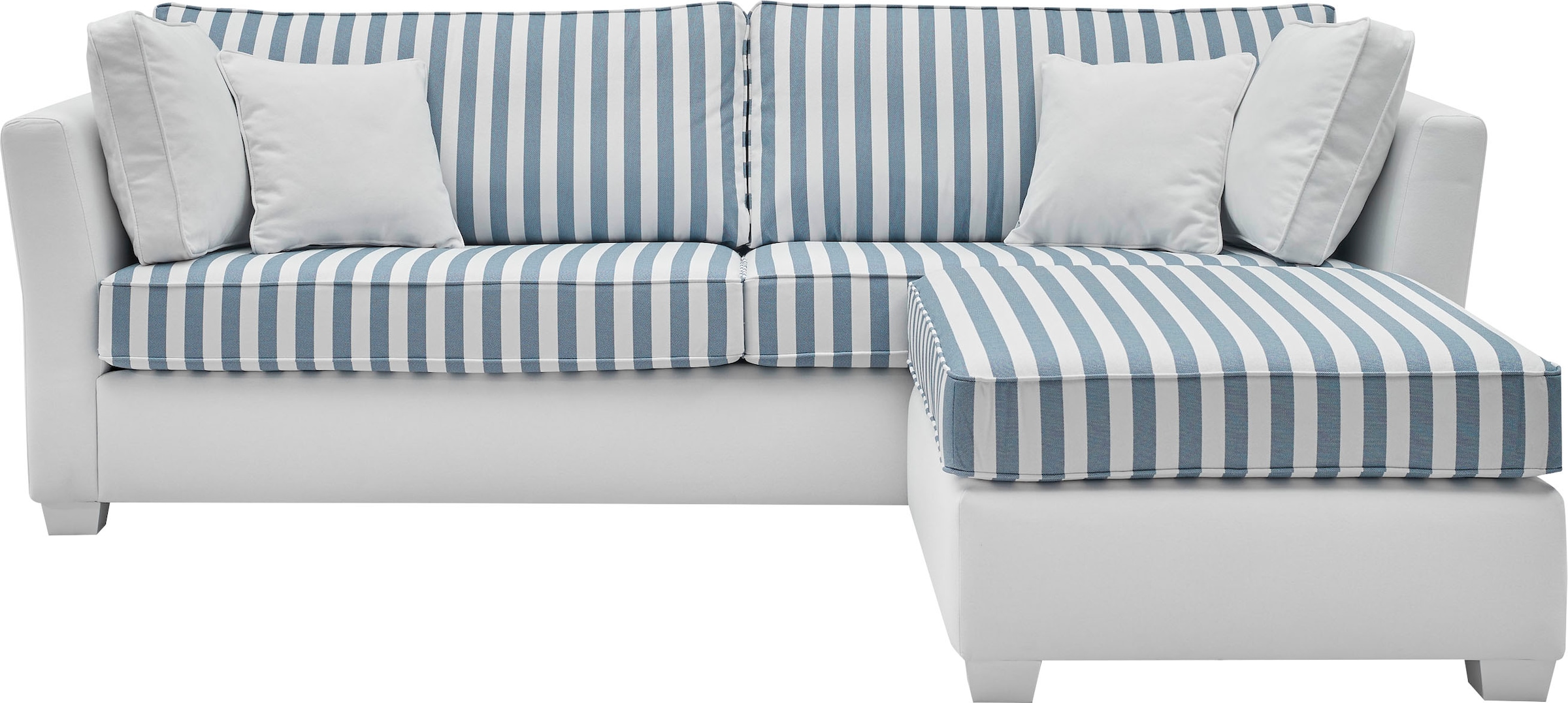 Home affaire Polsterecke »CALIFORNIA«, (2 St.), maritimer Landhausstil, Ecksofa, Hocker links / rechts montierbar