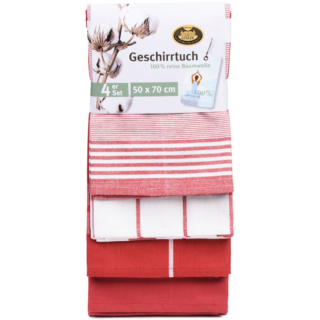 Gözze Geschirrtuch »Geschirrtücher, Des. 60057«, (Set, 4 tlg.)