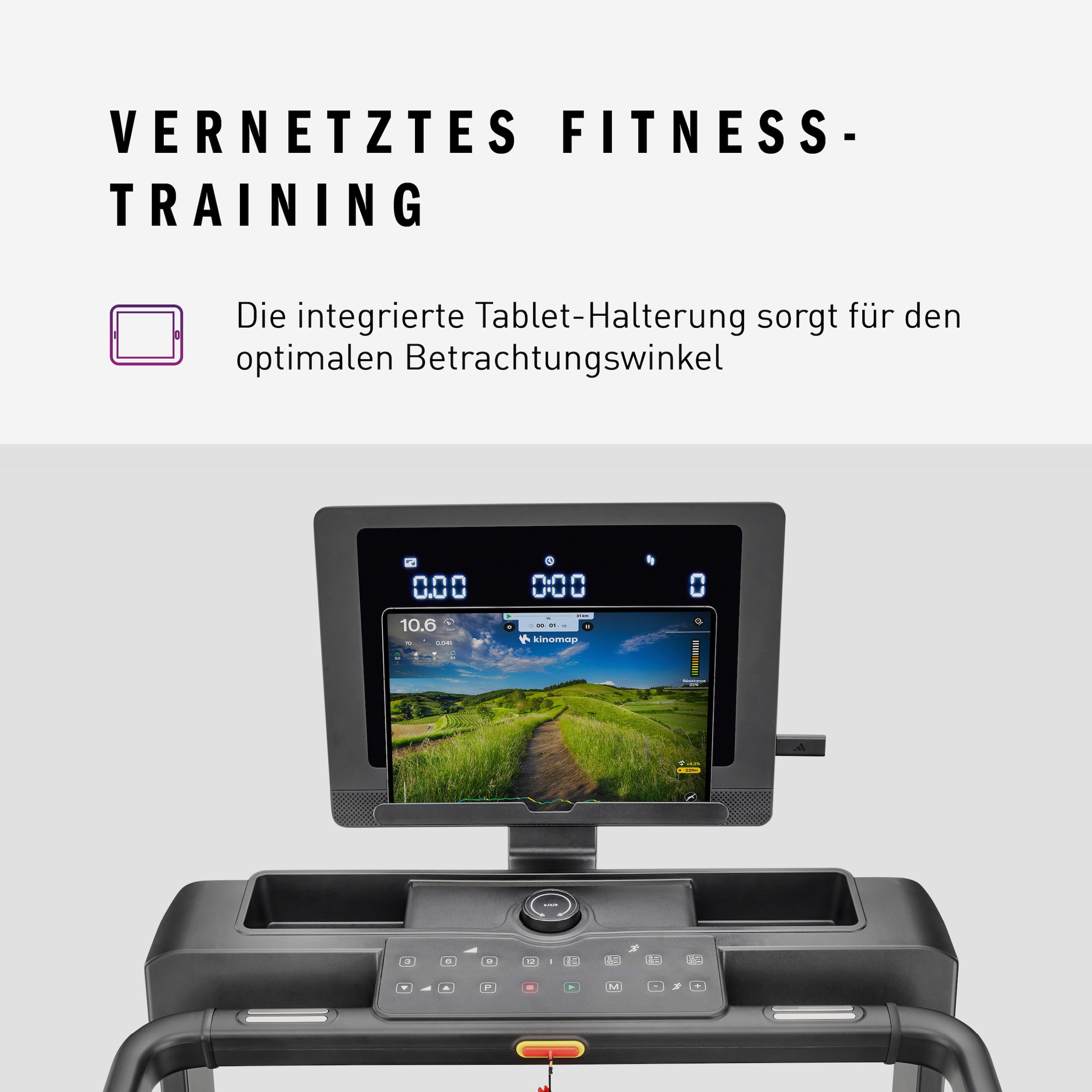 adidas Performance Laufband »adidas T-600« Über die Drehregler-Oberfläche können Sie Ihr Training nahtlos steuern