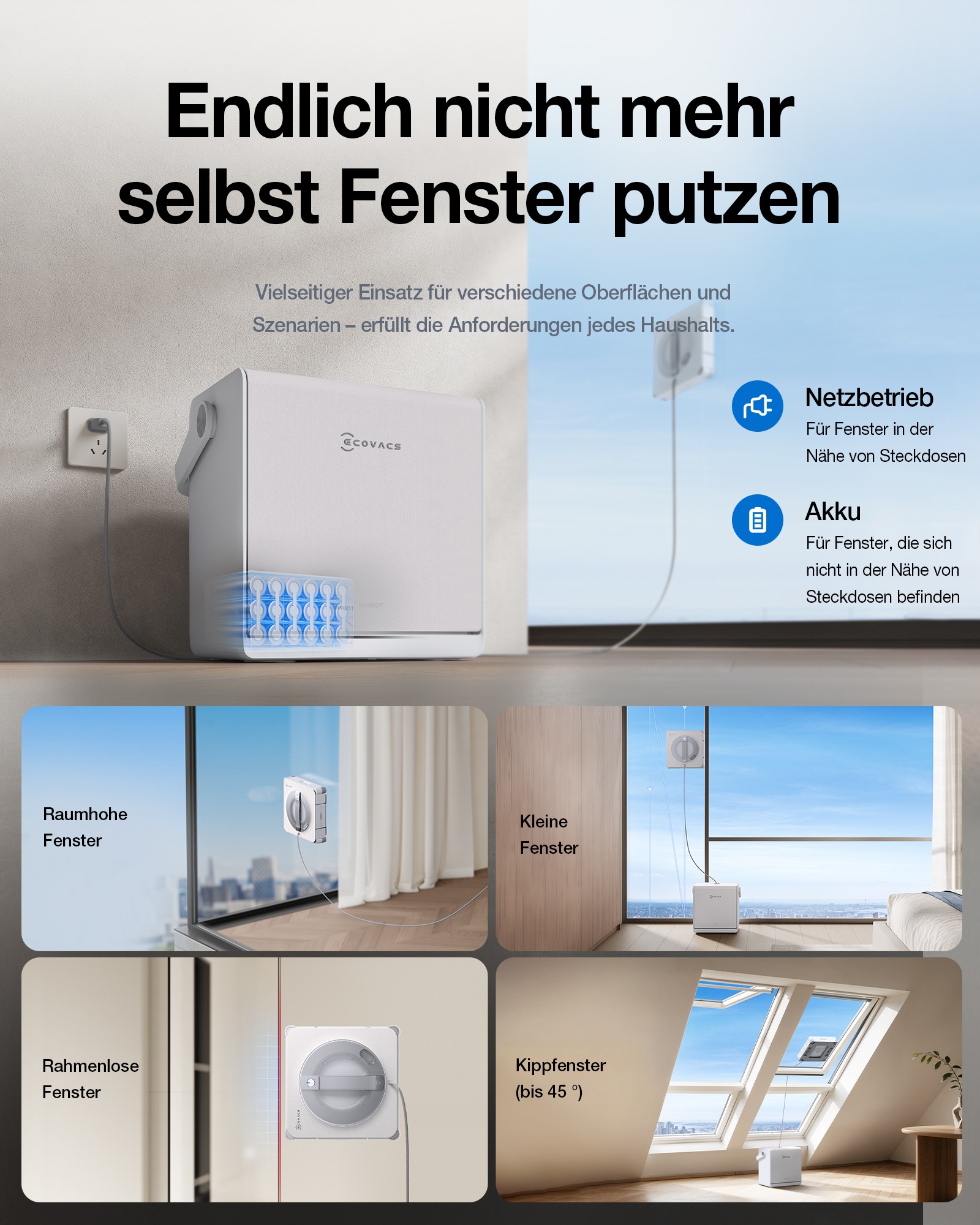 ECOVACS Fensterputzroboter »WINBOT W2S PRO OMNI«