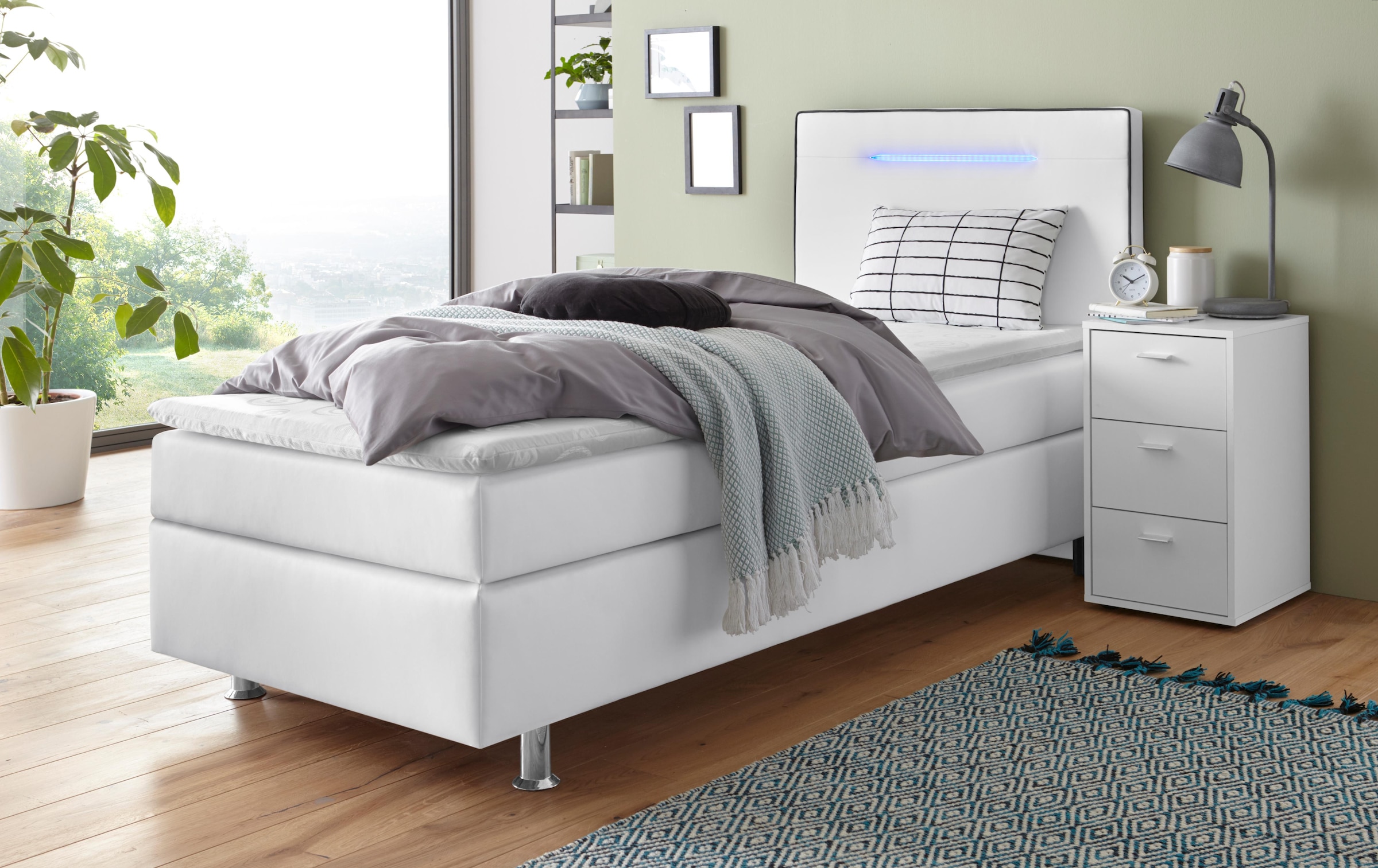 10. Bild von COLLECTION AB Boxspringbett, inkl. LED-Beleuchtung, Topper und Kissen