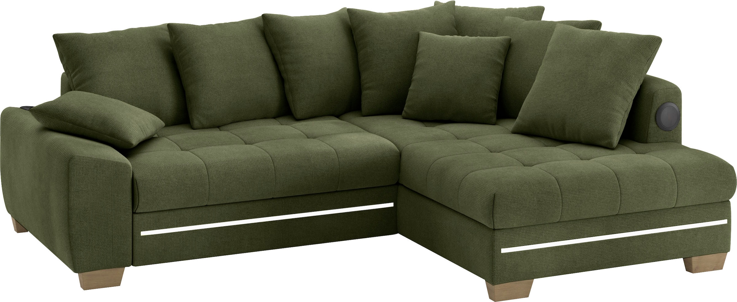 Mr. Couch Ecksofa »Nikita II, L-Form«, mit Kaltschaum, RGB-LED, Soundsystem günstig online kaufen