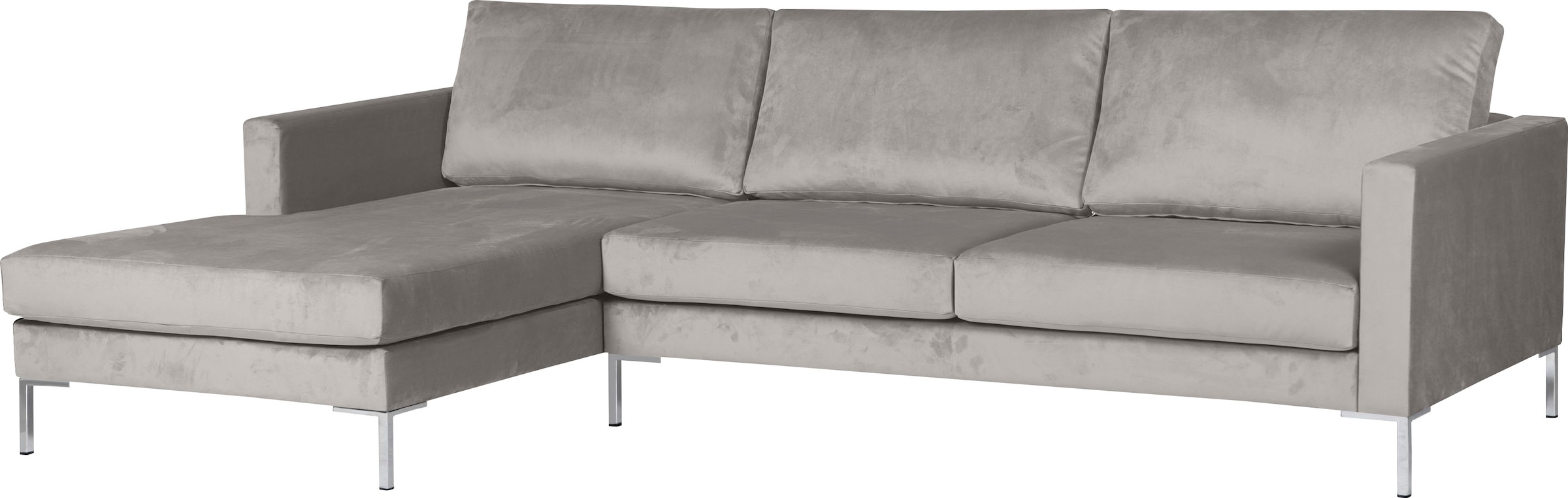Alte Gerberei Ecksofa »Velina, L-Form«, mit Metall-Winkelfüßen, Breite 251 cm