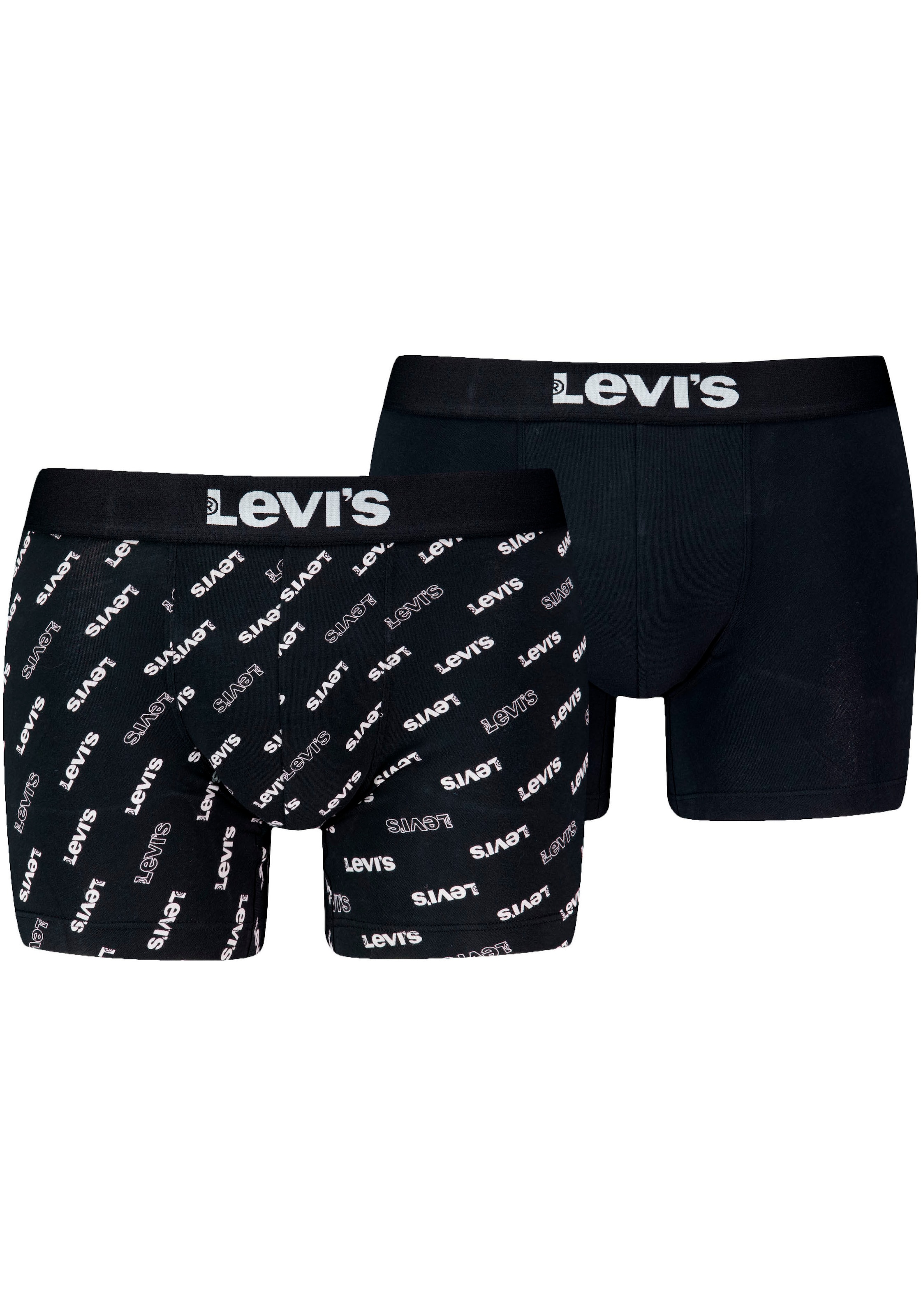 LEVI'S Boxershorts »LEVIS MEN LOGO AOP BOXER BRIEF ORG CO 2P« 2er Pack, mit stilvoller Musterung Black/white S S Boxershorts von Levi's