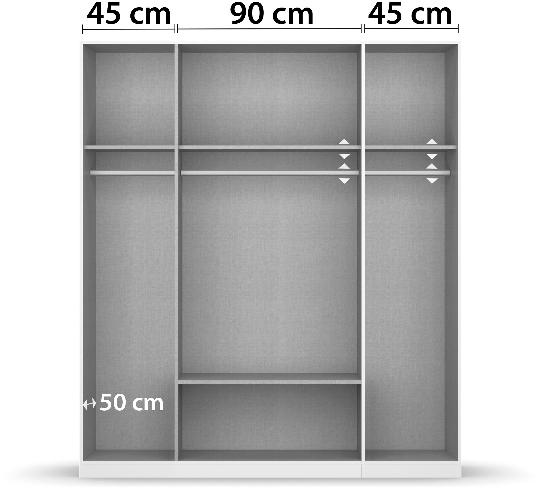 rauch Kleiderschrank »Gamma Drehtürenschrank Garderobe Schrank mit Spiegel«, in schlichtem Design mit Schubkästen und Spiegel, in 3 Breiten