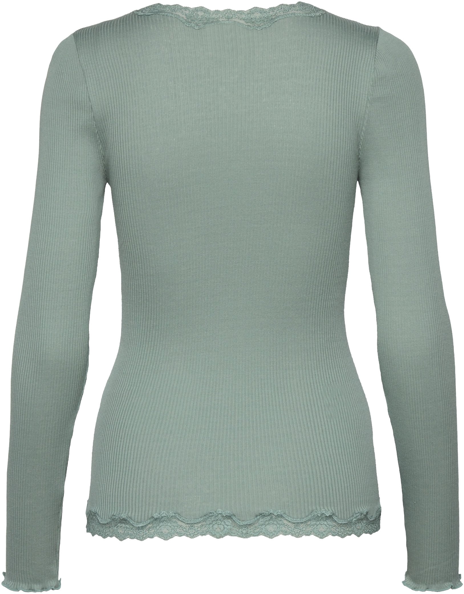 rosemunde Strickjacke »Babette Silk Cardigan mit Seide« Vintage-Spitzenbesatz, Perlmuttknopfleiste, Langarm, Seidenmix