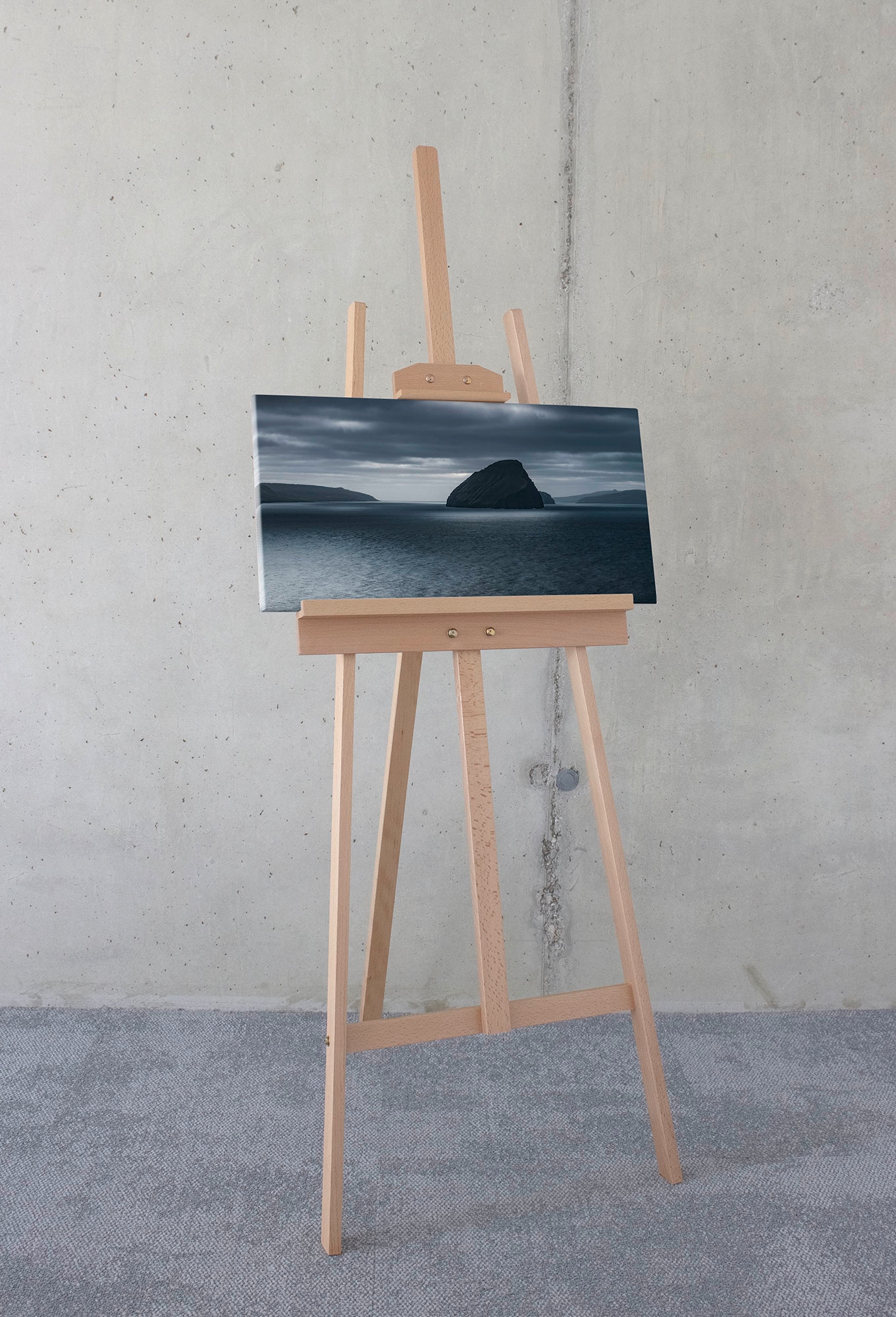 Komar Leinwandbild »Silver Sea - Größe 60 x 30 cm«, Baum-Blätter-Natur-Berge-Blumen-Foto-Jahreszeiten-Landschaft-Meer-Strand-Palmen, (Packung, 1 St.), Keilrahmenbild mi Echtholzrahmen
