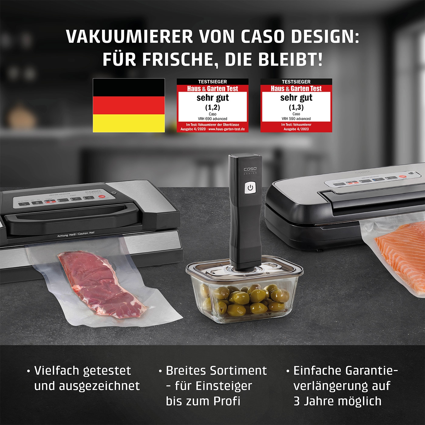 Caso Vakuumierer »1374  VC10 PlusEdition« Rollenbreite 30 cm 110 W
