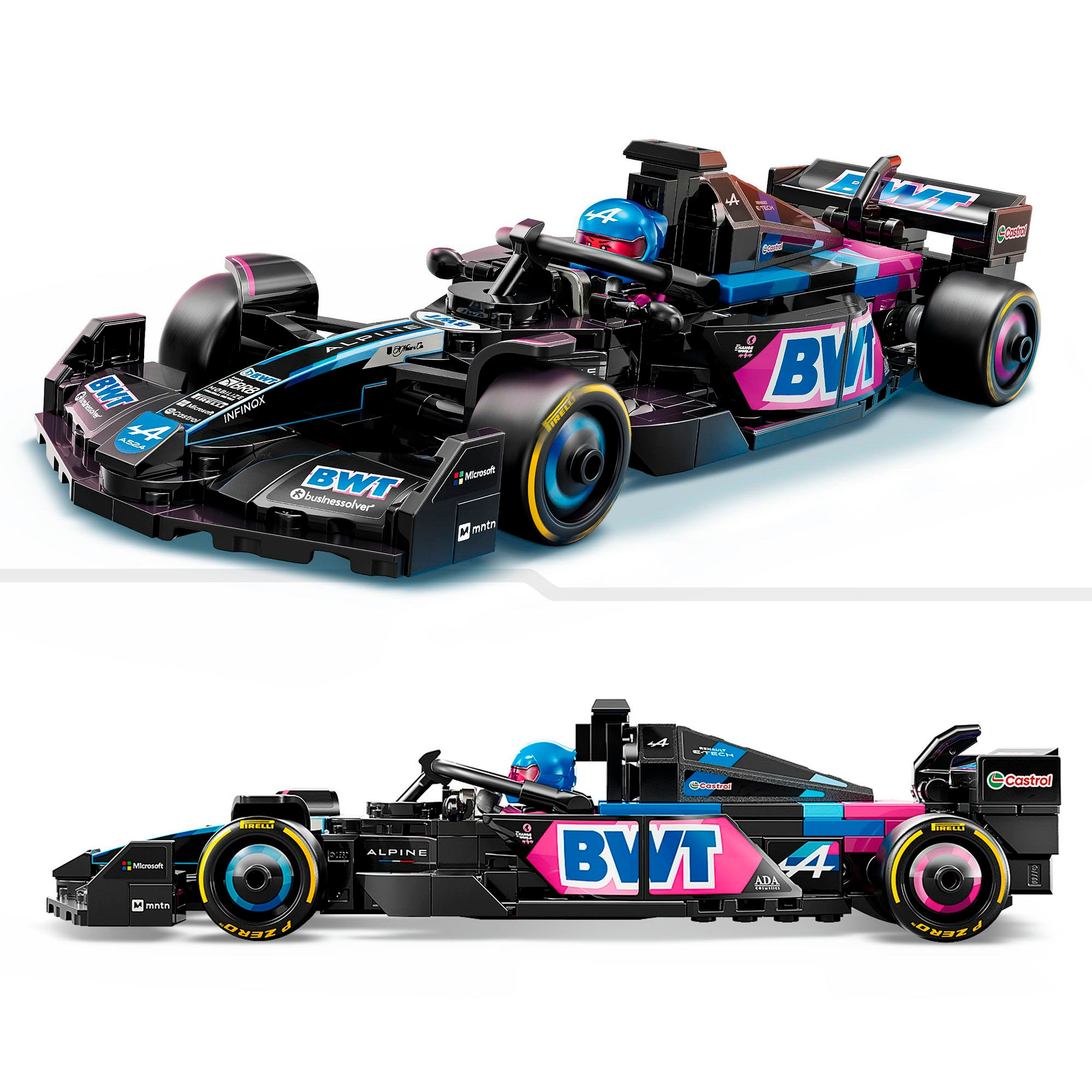 LEGO® Konstruktionsspielsteine »BWT Alpine F1® Team A524 Rennauto (77248), LEGO® Speed Champions«, (258 St.), Made in Europe