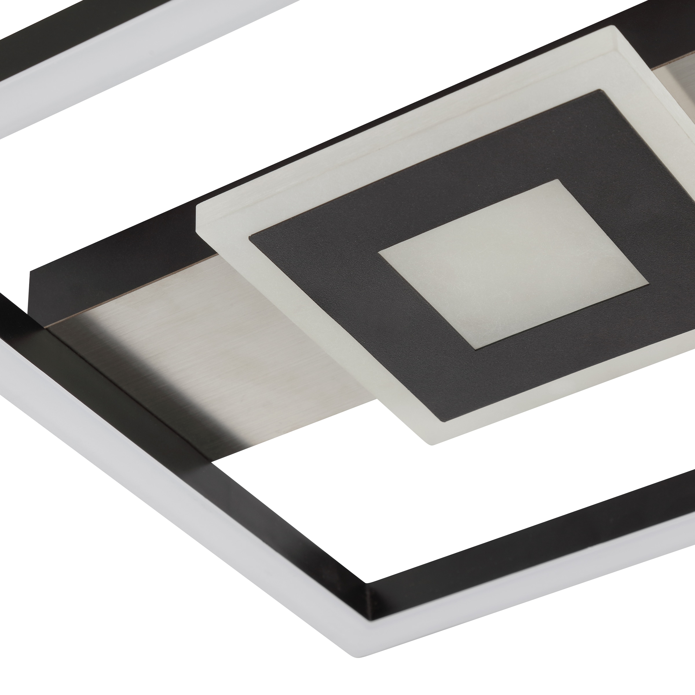 Brilliant LED Deckenleuchte »Baldo« LED-Modul 1 Stk. Warmweiß 28 x 30 cm, 2200 lm, 3000 K, dimmbar, schwarz matt