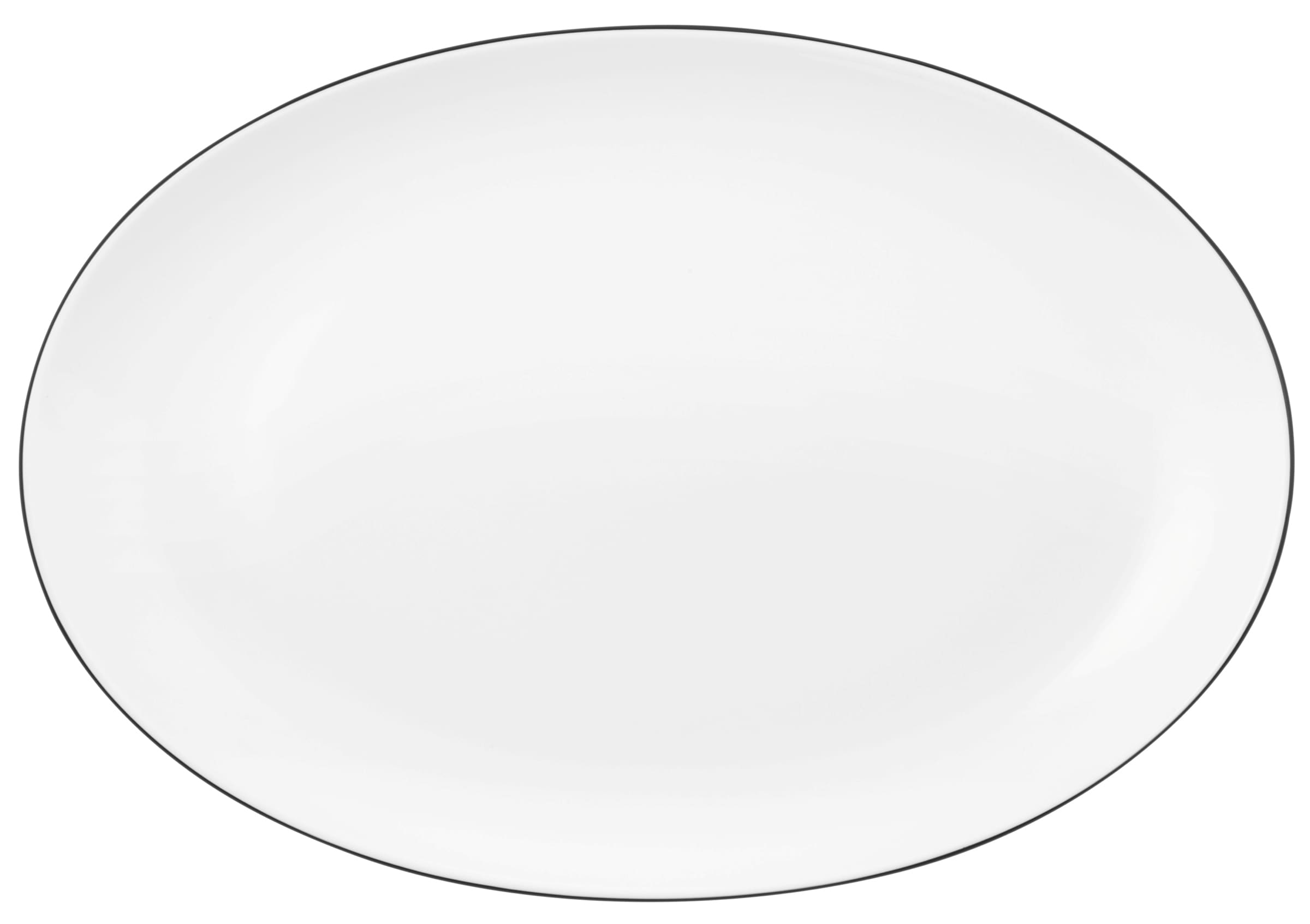 Seltmann Weiden Servierplatte »Lido Black Line«, (1 tlg.), Platte oval günstig online kaufen