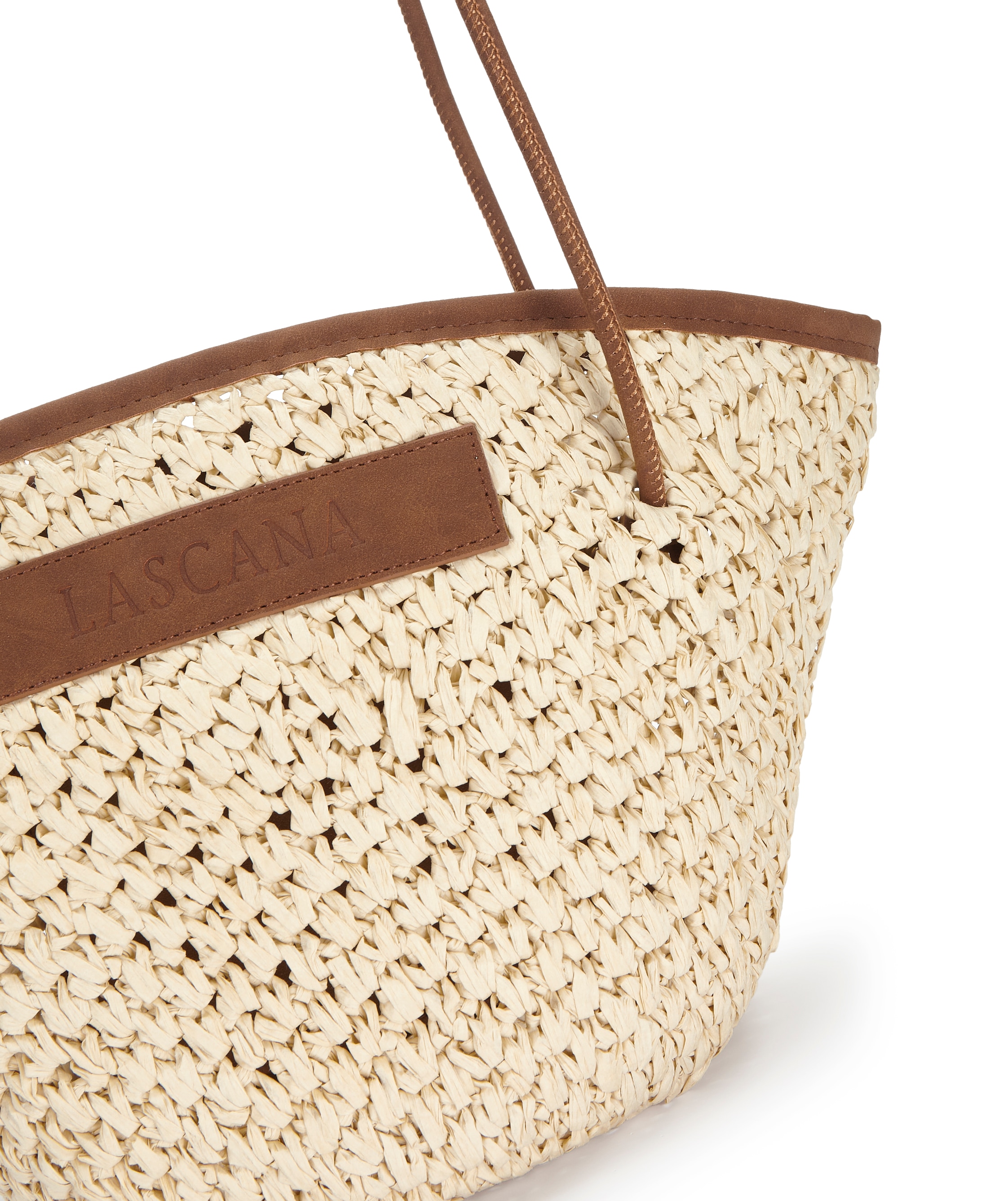 LASCANA Shopper »Strandtasche« Schultertasche, Korbtasche, Tragetasche, Bast-Optik