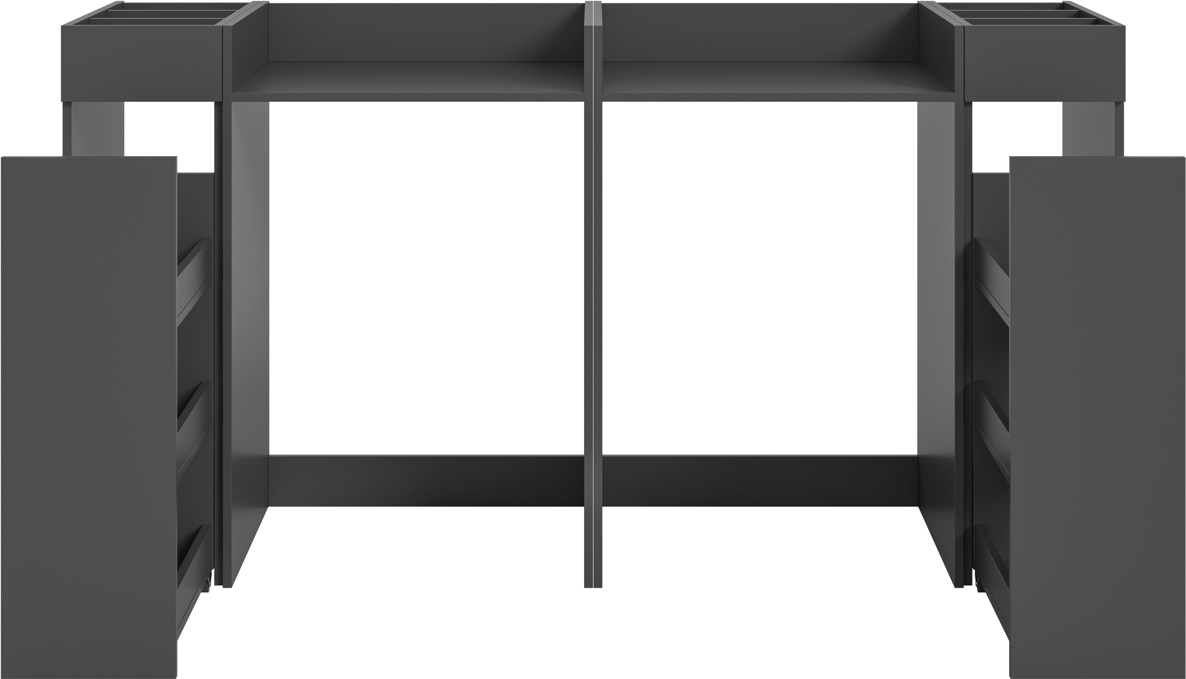 welltime Badmöbel-Set »FALAS, TOPSELLER!, 4-teilig, Hauswirtschaftsraum Set, Breite 190 cm«, (Set, 4 St., bestehend aus: 2x Waschmaschinenumbauschrank und 2x Standregal), Kombination, Waschmaschinenumbau, Waschmaschinenschrank, Wäschekammer
