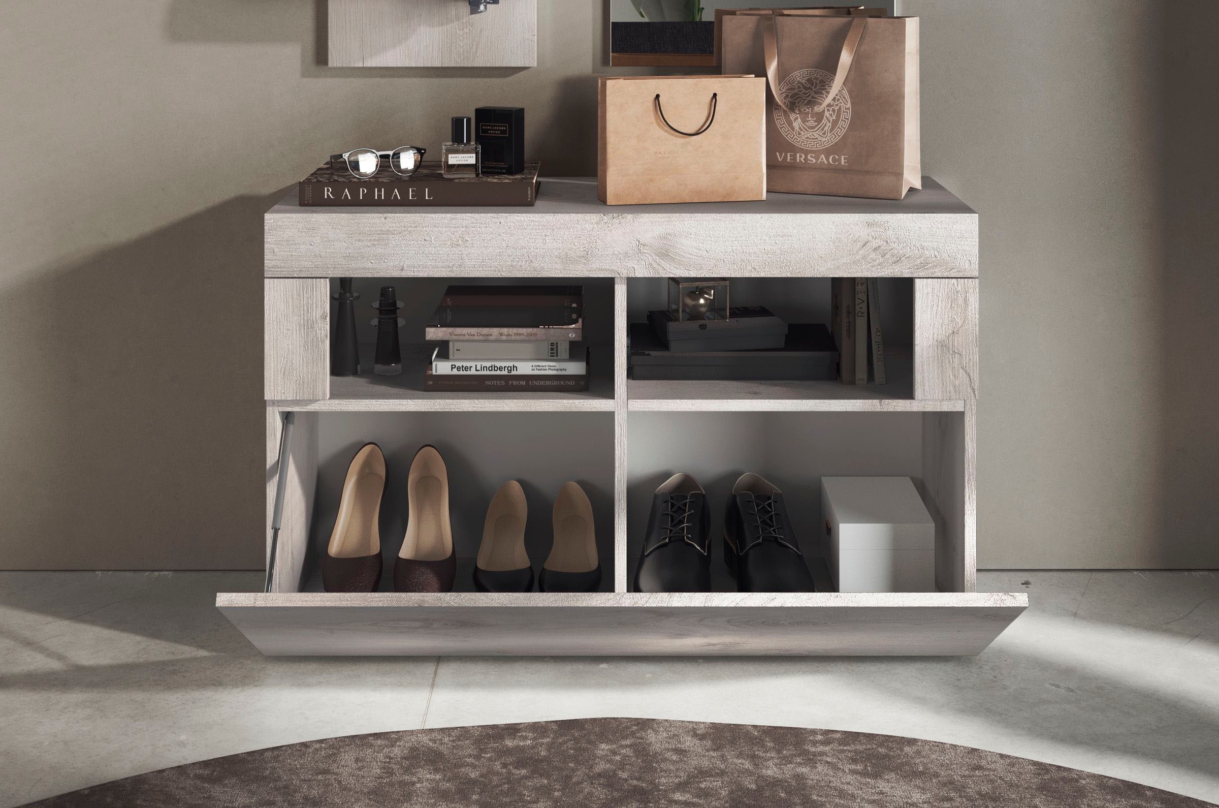 INOSIGN Garderobenschrank »Basic, Breite 91 cm, Höhe 59 cm, Schuhbank 1 Kla günstig online kaufen