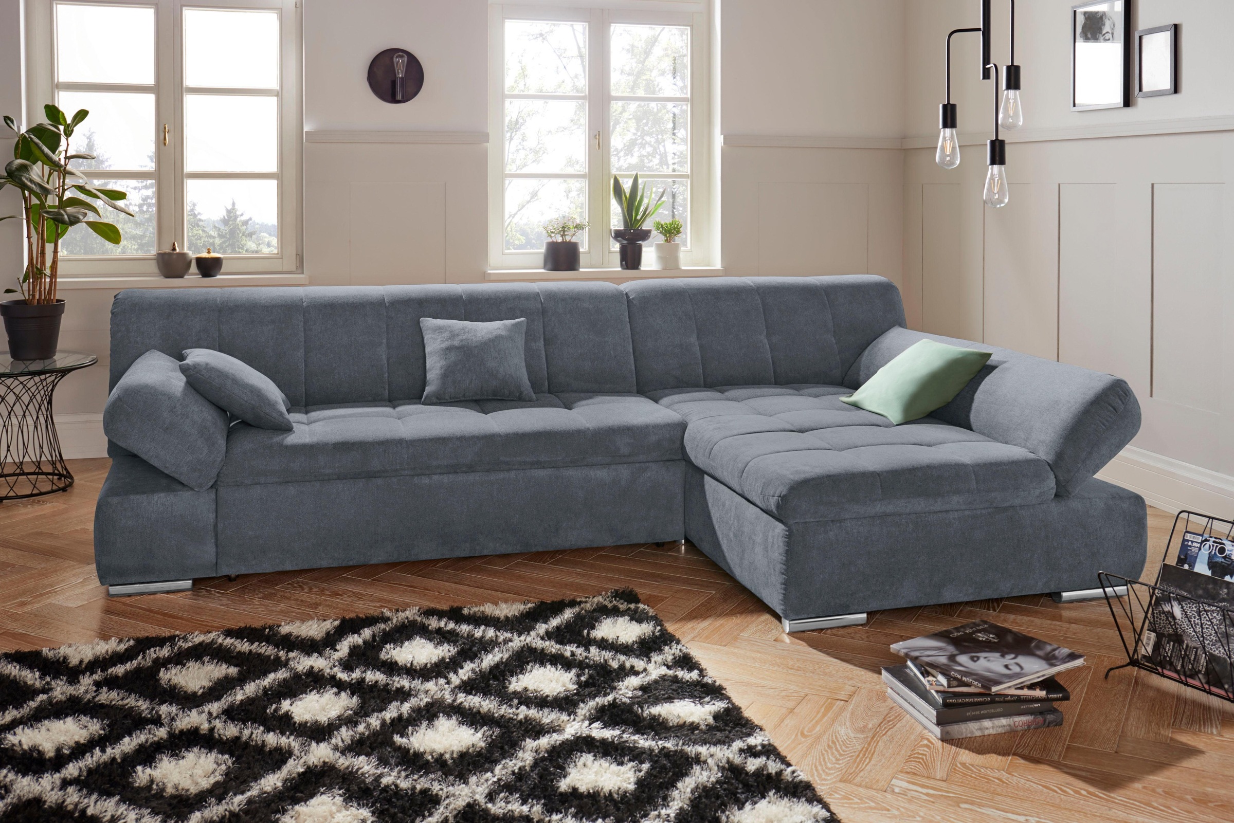DOMO collection Ecksofa »Mona L-Form«, wahlweise mit Bettfunktion günstig online kaufen