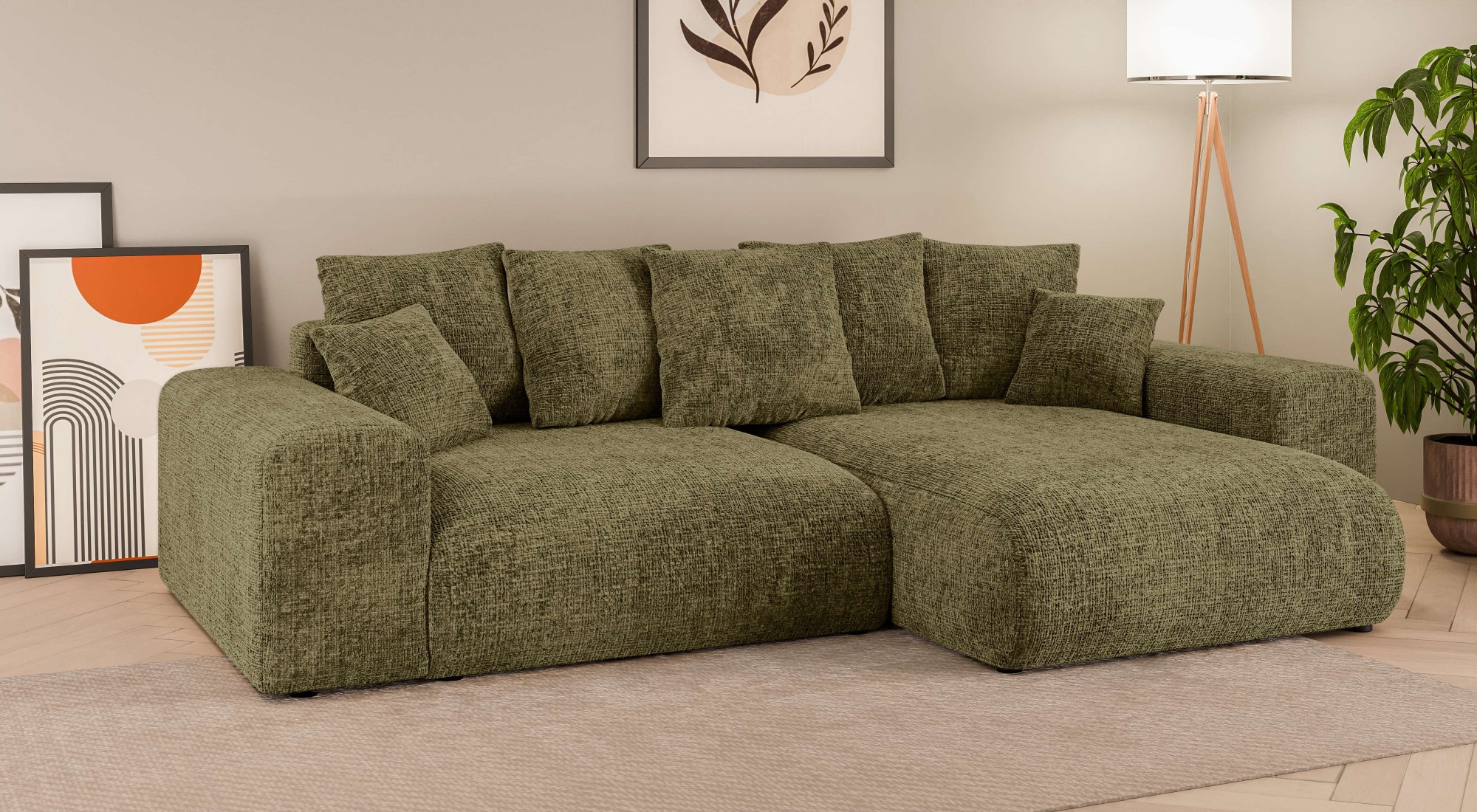 Home affaire Ecksofa »LAKESIDE mit Bettfunktion und Bettkasten, B/T/H 257/1 günstig online kaufen