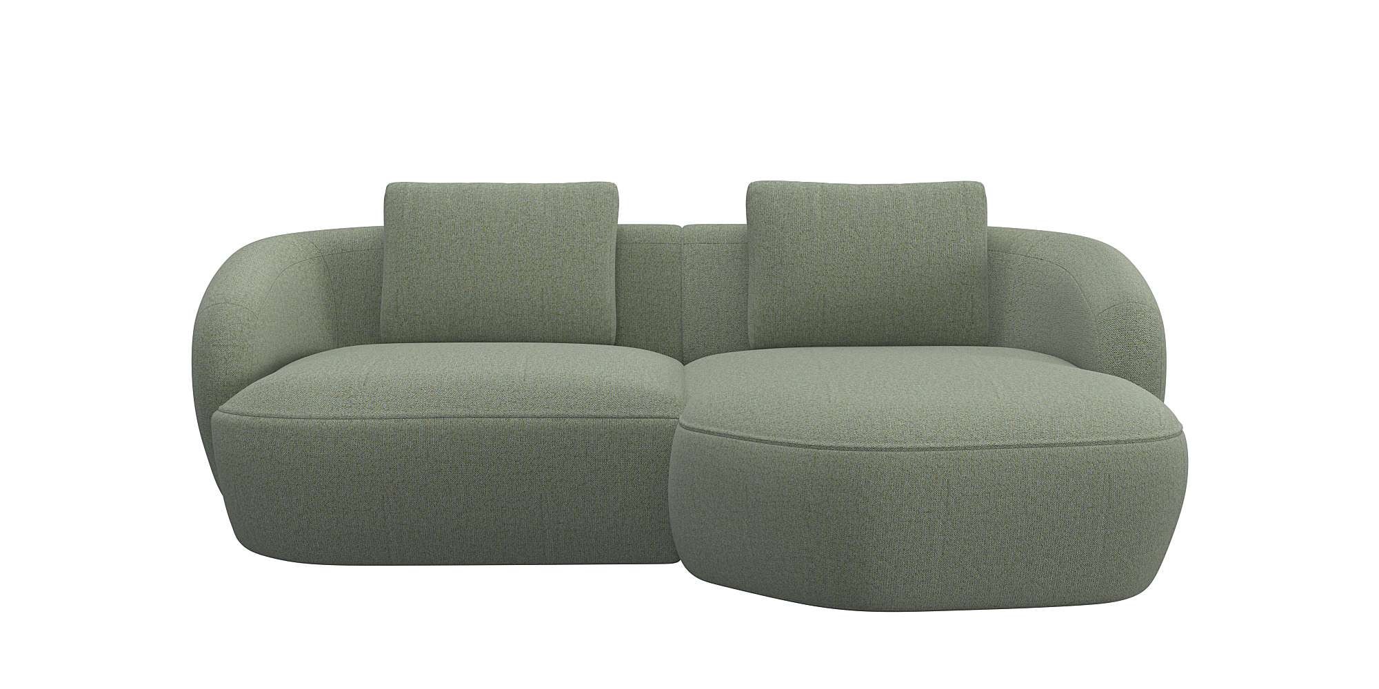 FLEXLUX Wohnlandschaft »Torino, rund, L-Form, Sofa-Ecke mit Recamiere, Long günstig online kaufen