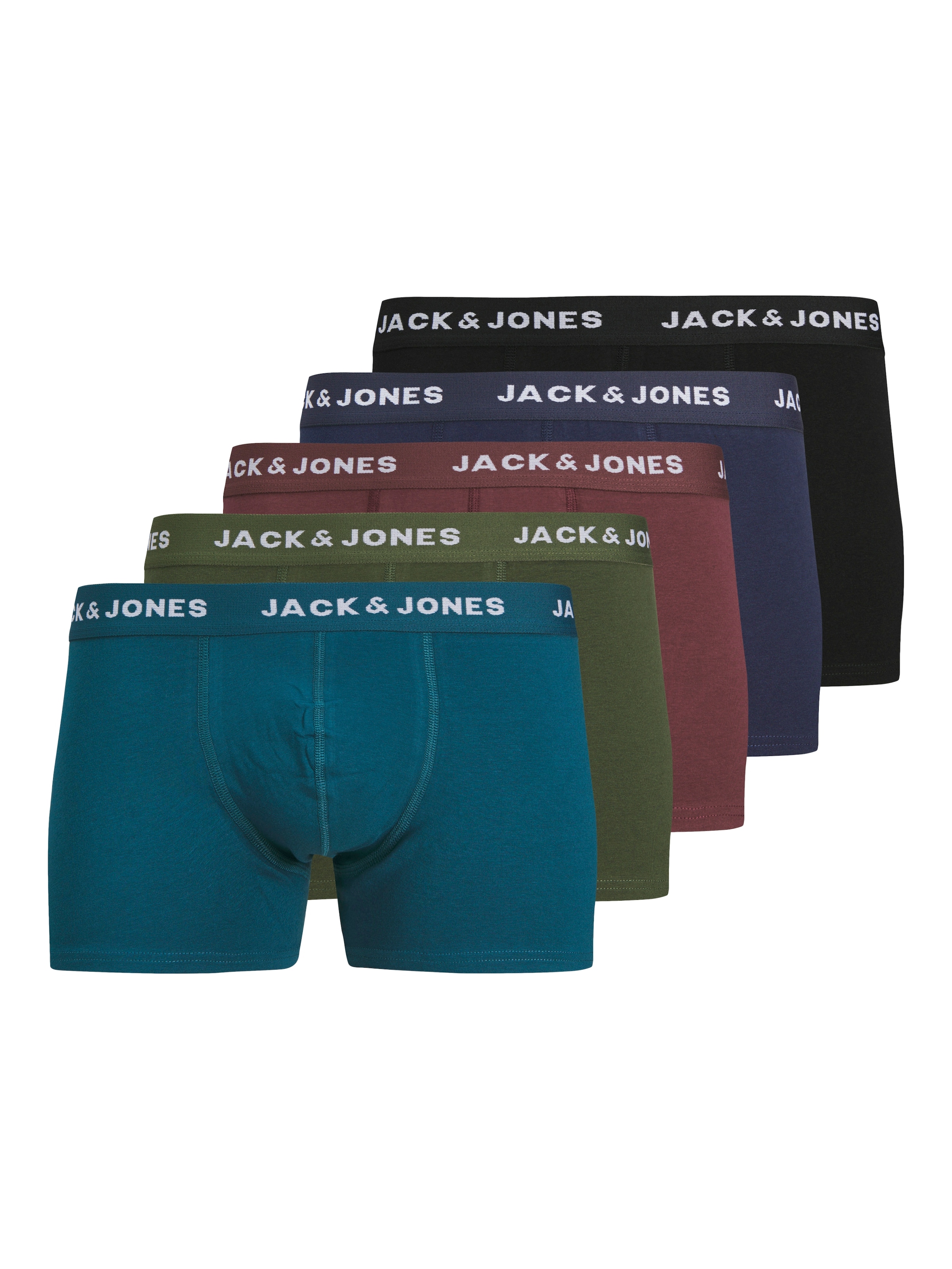 Boxershorts »JACTEO SOLID TRUNKS 5 PACK JNR«, (Packung, 3 St.)