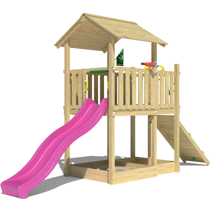 JUNGLE GYM Spielturm »Drift« Spielanlage inklusive Rutsche mit Wasseranschluss fuchsia