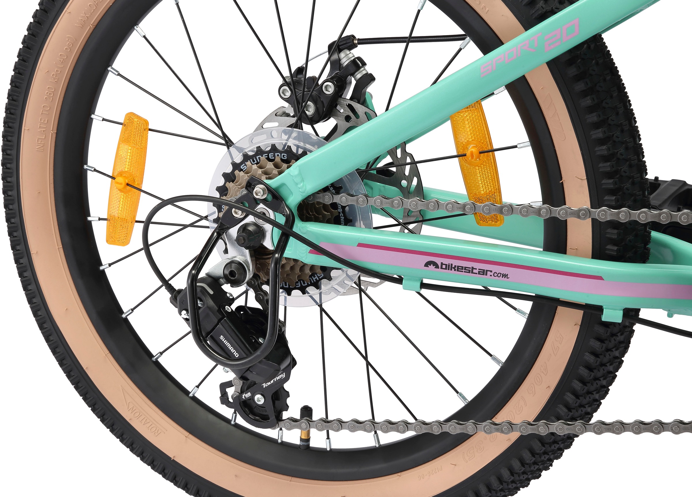 Bikestar Jugendfahrrad 7 Gang Shimano RD-TY21 Schaltwerk Kettenschaltung