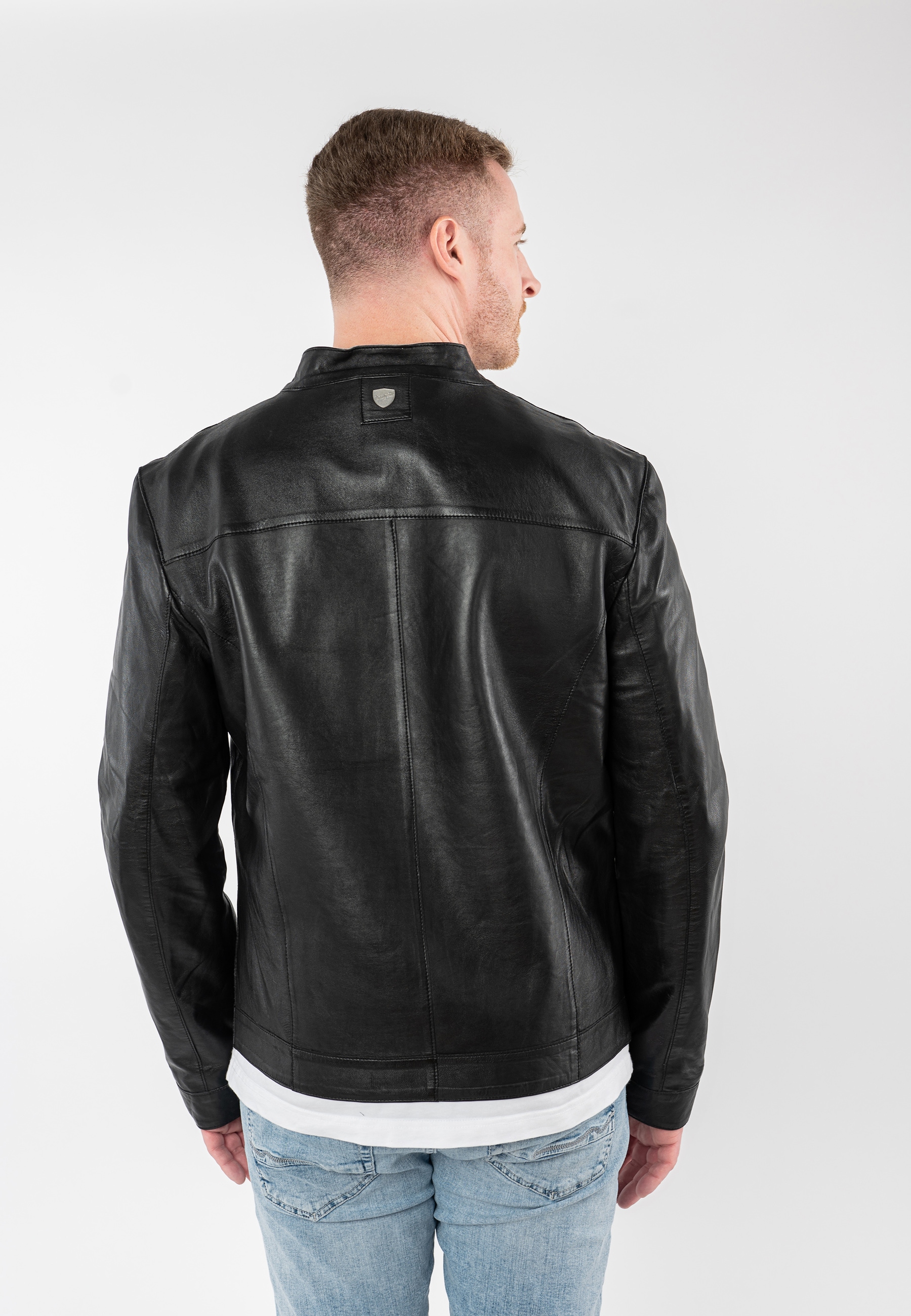 Mauritius Lederjacke »MMOrlando« mit Bikerkragen