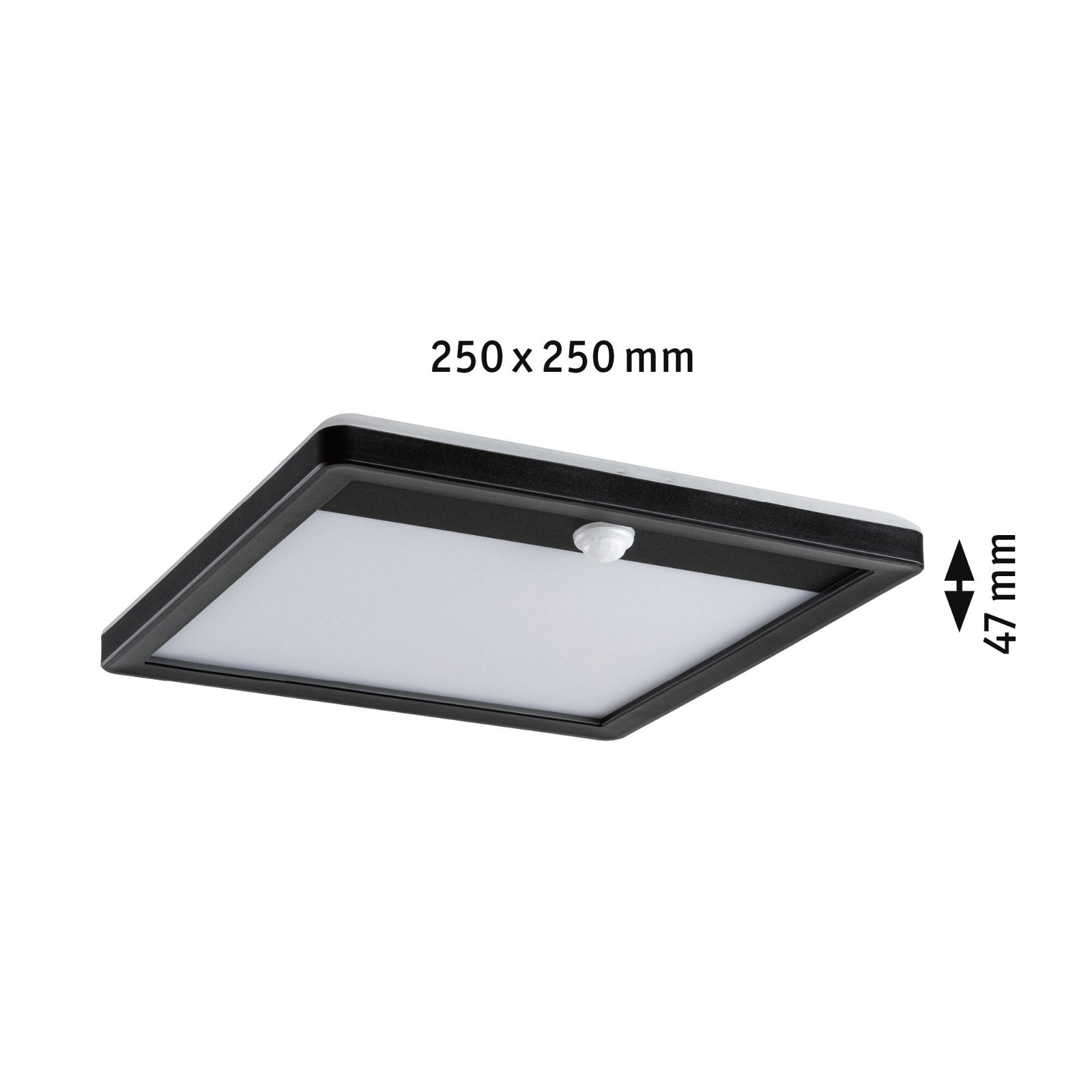 Paulmann LED Außen-Wandleuchte »Außenpanel Lamina 250x47mm 3000K 14,5W 950lm 230V Kunststoff«, 1 flammig, Backlight Bewegungsmelder seewasserresistent IP44 3000 K, eckig