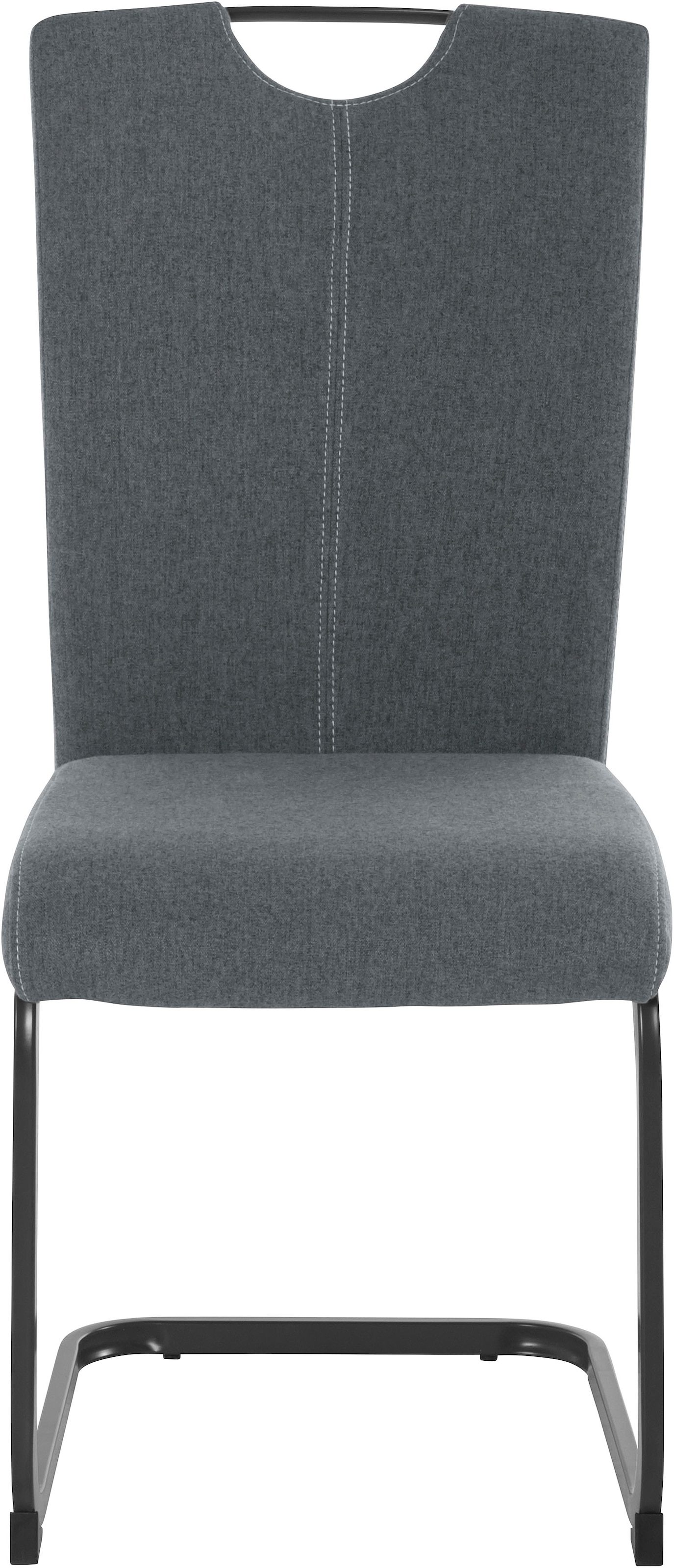 Homexperts Esszimmerstuhl »Viva«, (Set), 2 St., Webstoff, (2 oder 4 Stück), Bezug in Webstoff, Metallgestell in anthrazit