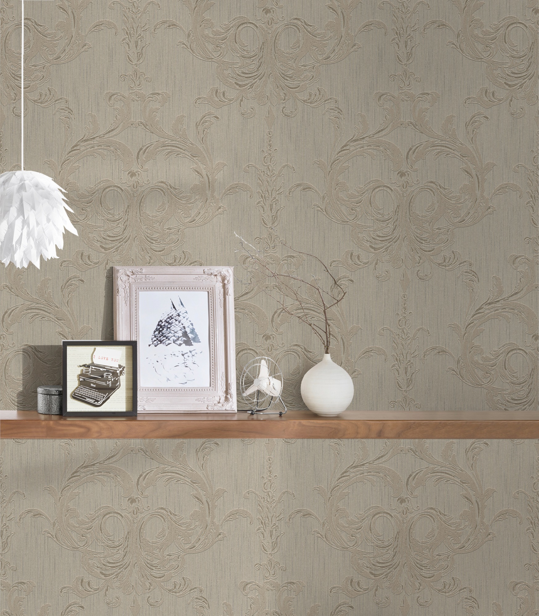 Architects Paper Textiltapete »Tessuto«, Barock-ornamental-gemustert, Tapete Streifen Tapeten Wohnzimmer Schlafzimmer Küche modern Design