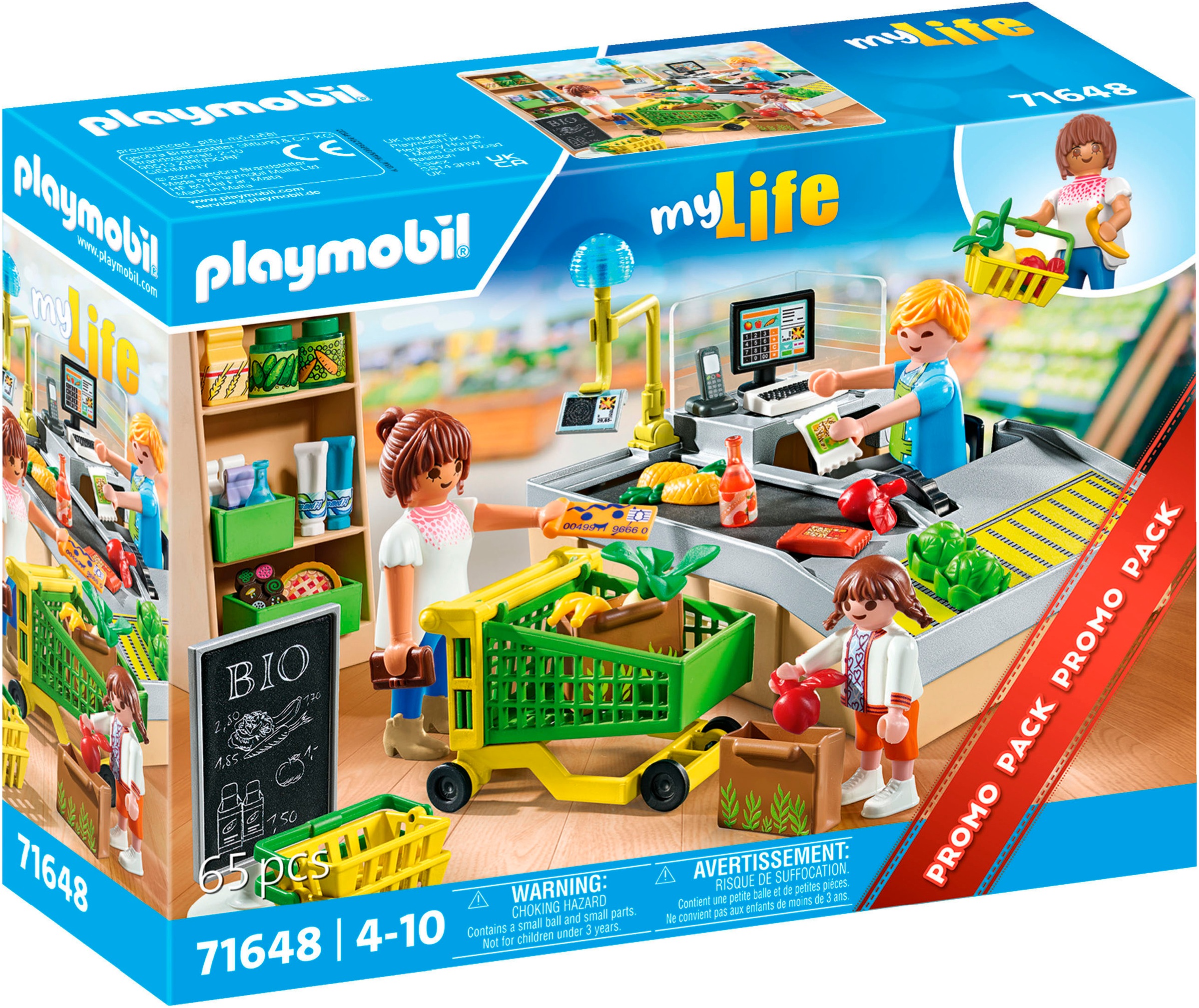 Playmobil® Konstruktions-Spielset »Bio-Supermarkt (71648), My Life«, (65 St.), Made in Europe