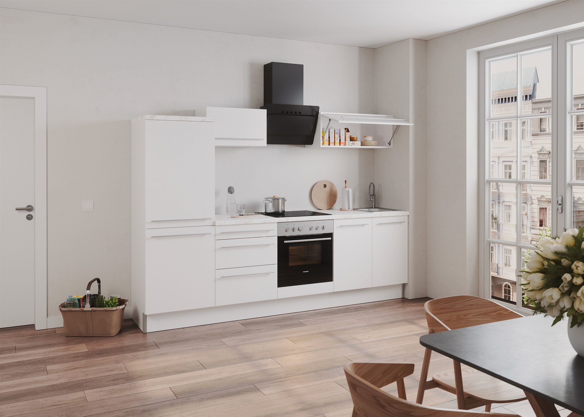 KOCHSTATION Küche »KS-Bern2«, Breite 270 cm, wahlweise mit E-Geräten, Seite günstig online kaufen