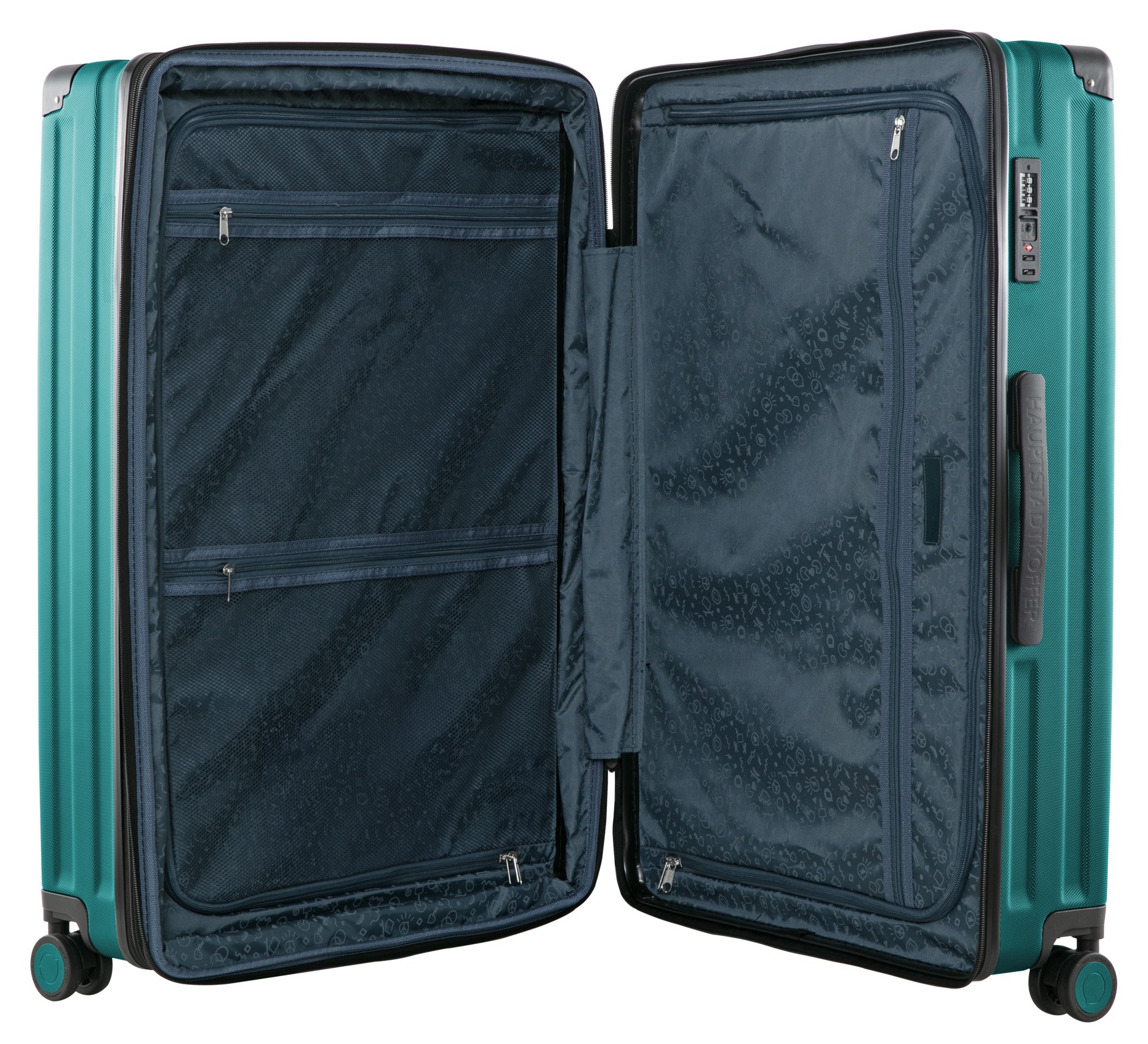 Hauptstadtkoffer Hartschalen-Trolley »Q-Damm, verschiedene Farben und Größen«, 4 Rollen, Hartschalenkoffer Reisekoffer Trolley mit TSA-Schloss