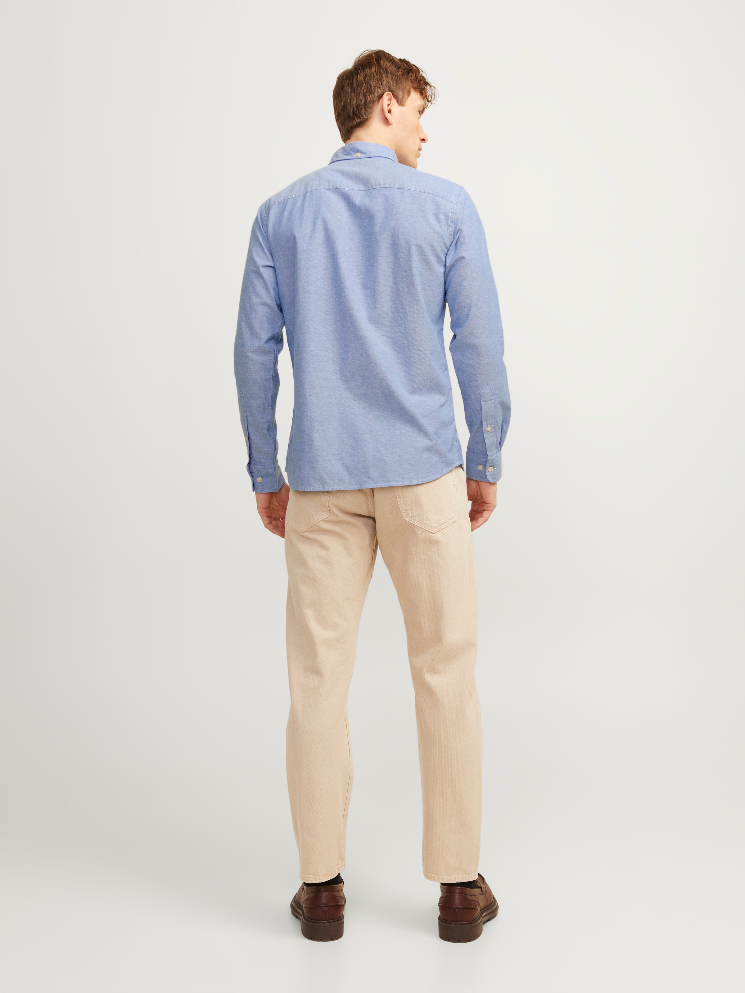 Jack & Jones Langarmhemd »BROOK OXFORD« mit Button-Down Kragen
